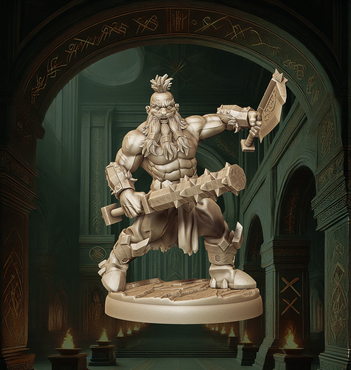 Monolith Arts - Dwarves - Berserker - DnD/TTRPG Figure/Miniature