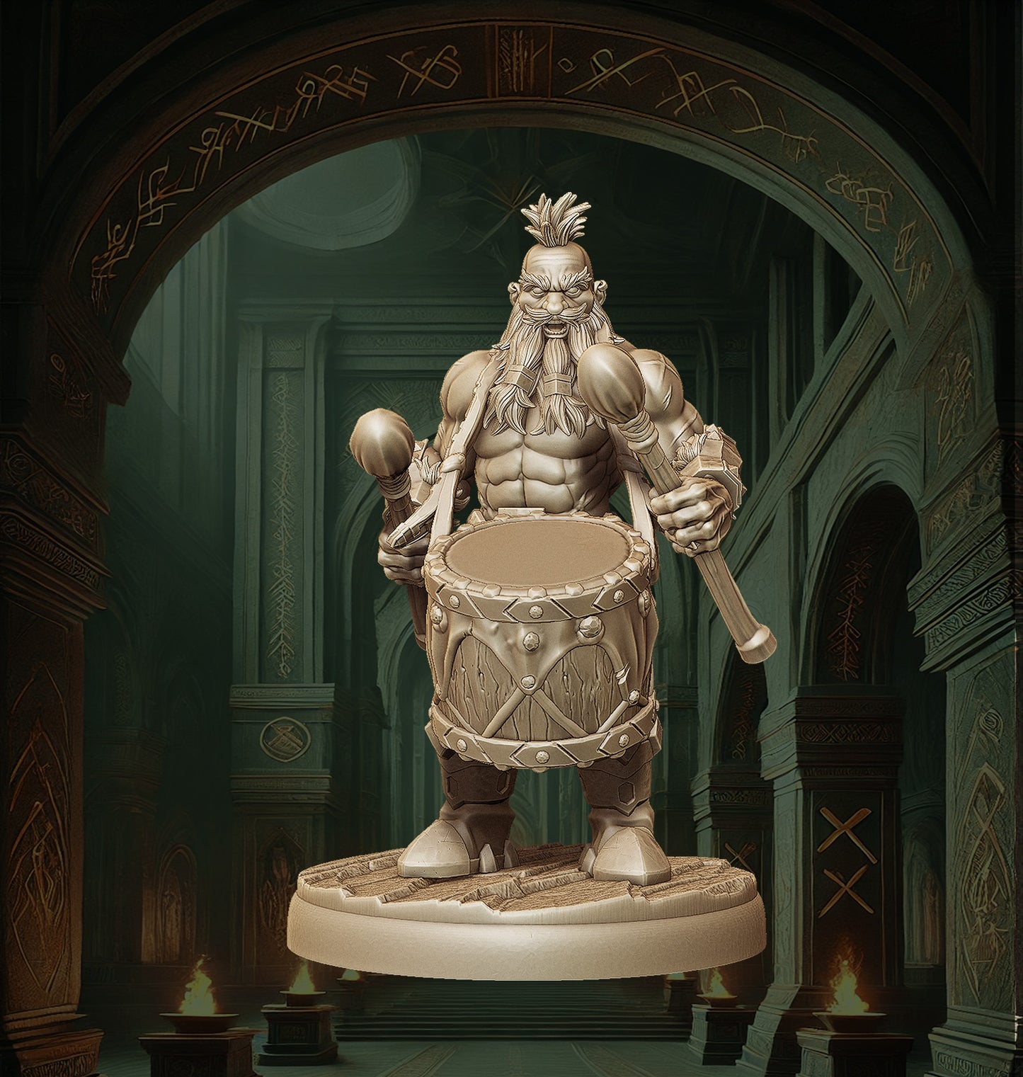 Monolith Arts - Dwarves - Command Group #1 - DnD/TTRPG Figure/Miniature