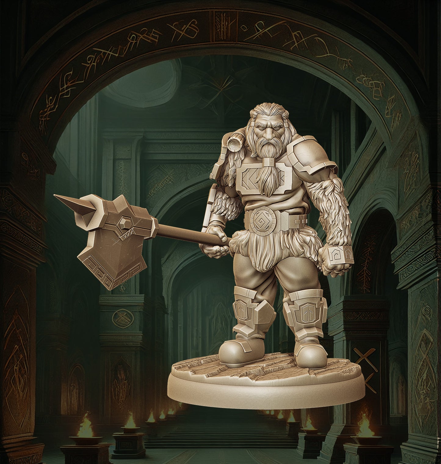 Monolith Arts - Dwarves - Cleaver - DnD/TTRPG Figure/Miniature