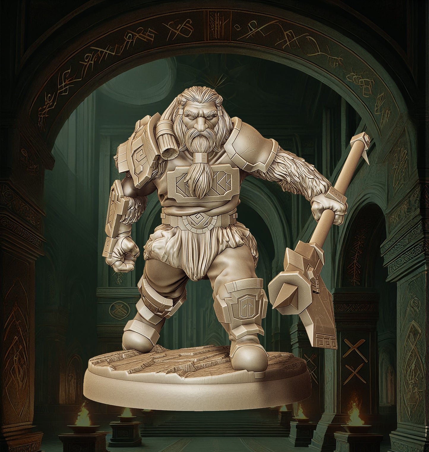 Monolith Arts - Dwarves - Cleaver - DnD/TTRPG Figure/Miniature