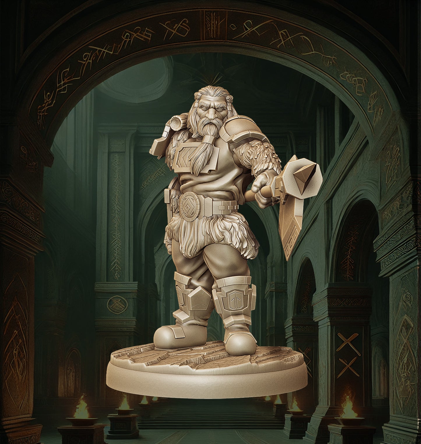 Monolith Arts - Dwarves - Cleaver - DnD/TTRPG Figure/Miniature