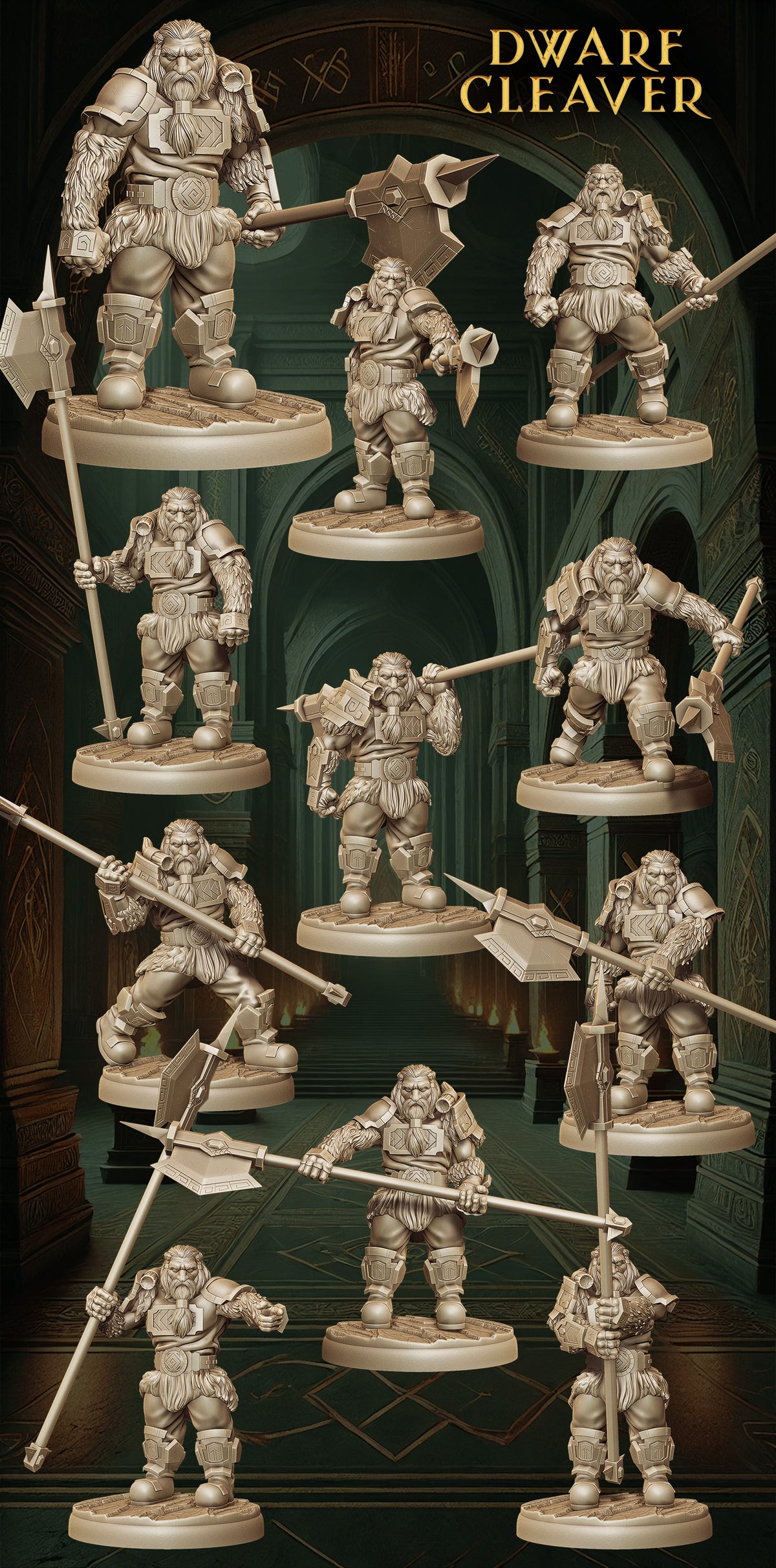 Monolith Arts - Dwarves - Cleaver - DnD/TTRPG Figure/Miniature