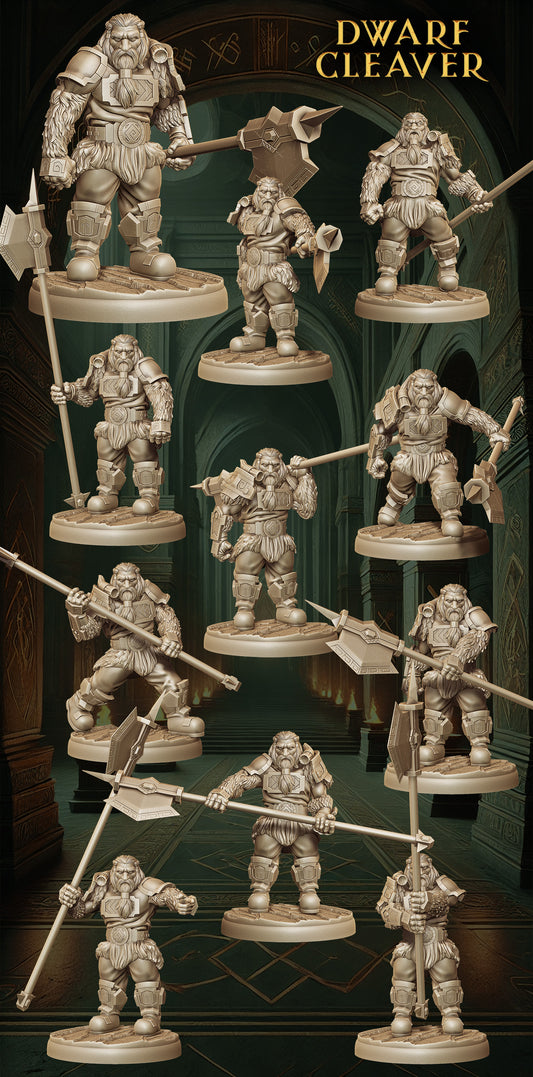 Monolith Arts - Dwarves - Cleaver - DnD/TTRPG Figure/Miniature