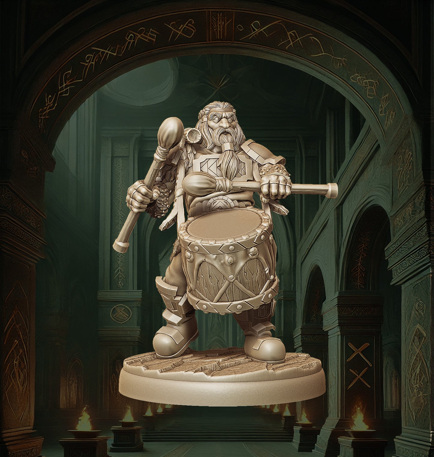 Monolith Arts - Dwarves - Command Group #3 - DnD/TTRPG Figure/Miniature