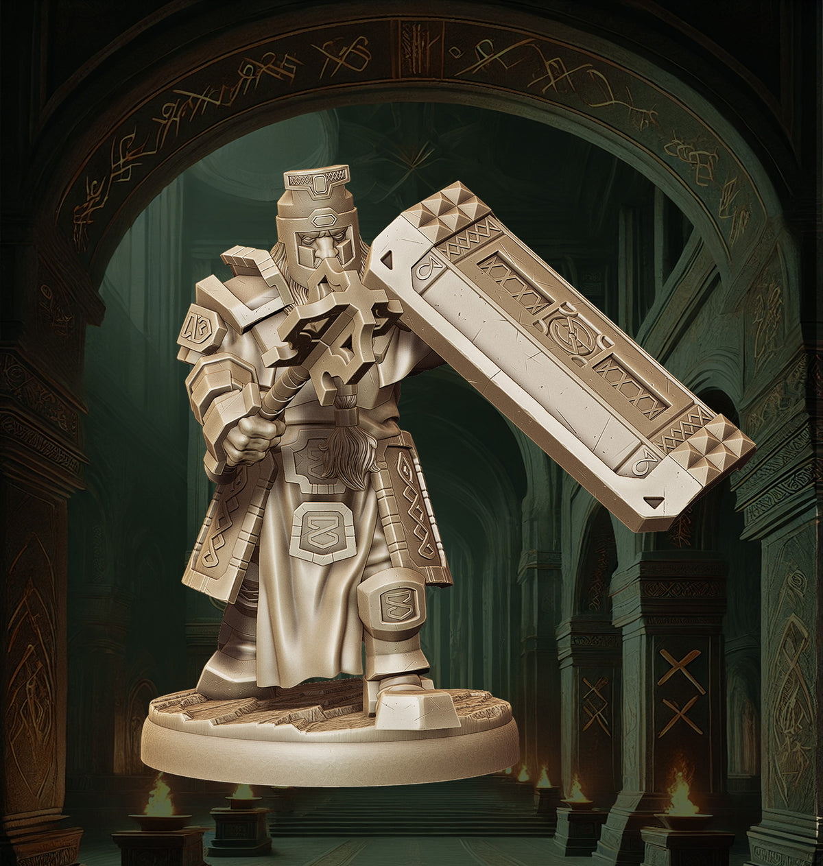 Monolith Arts - Dwarves - Defender - DnD/TTRPG Figure/Miniature