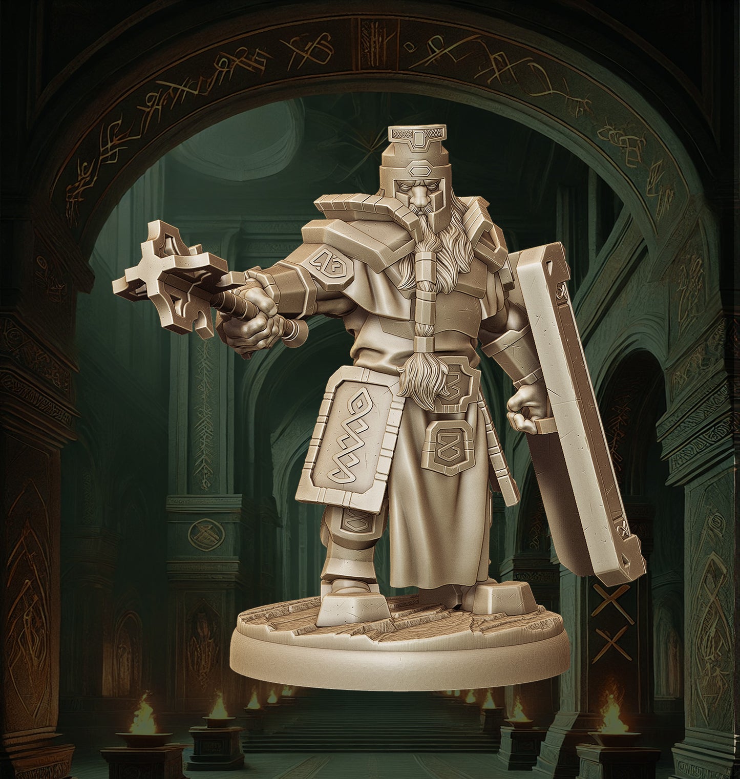 Monolith Arts - Dwarves - Defender - DnD/TTRPG Figure/Miniature