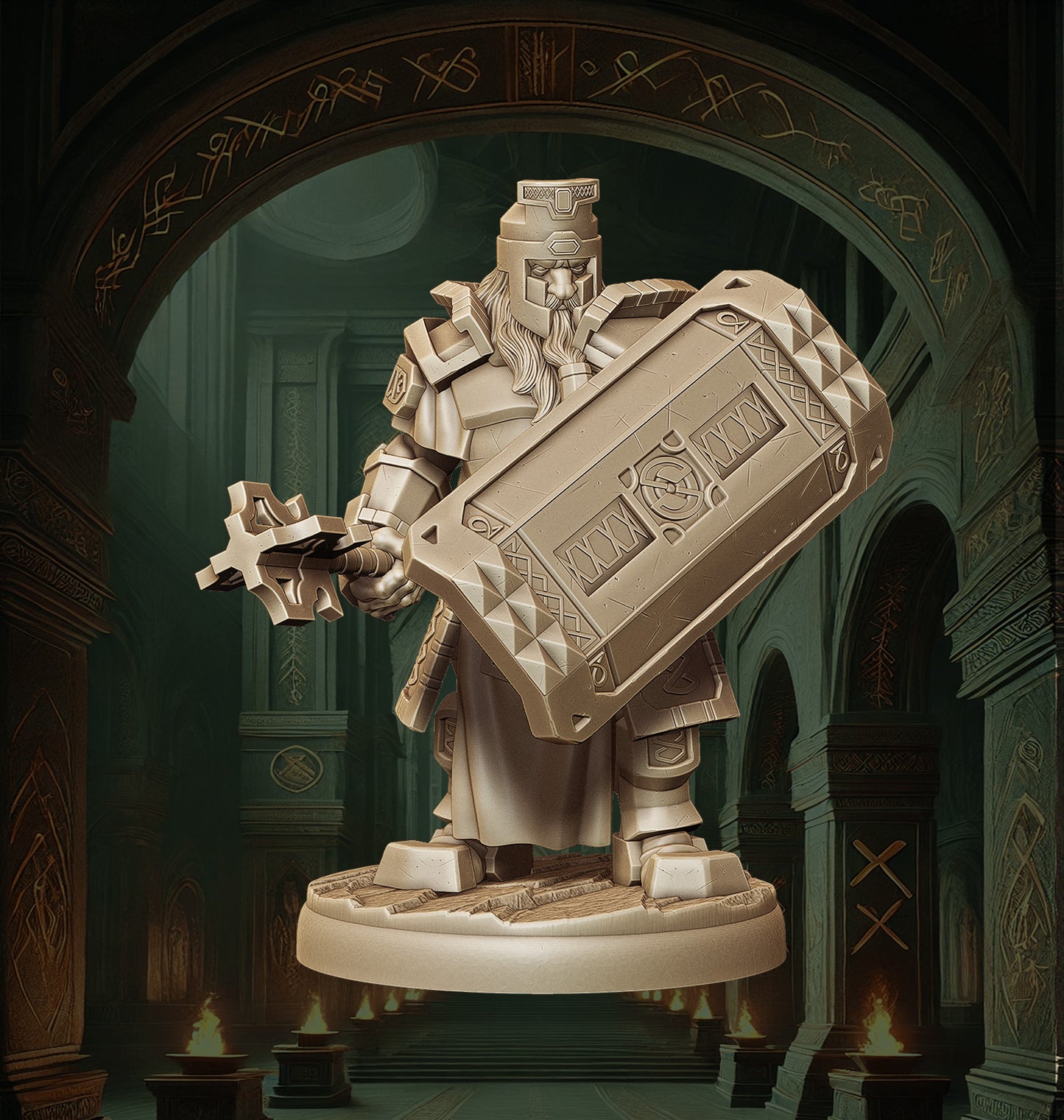 Monolith Arts - Dwarves - Defender - DnD/TTRPG Figure/Miniature