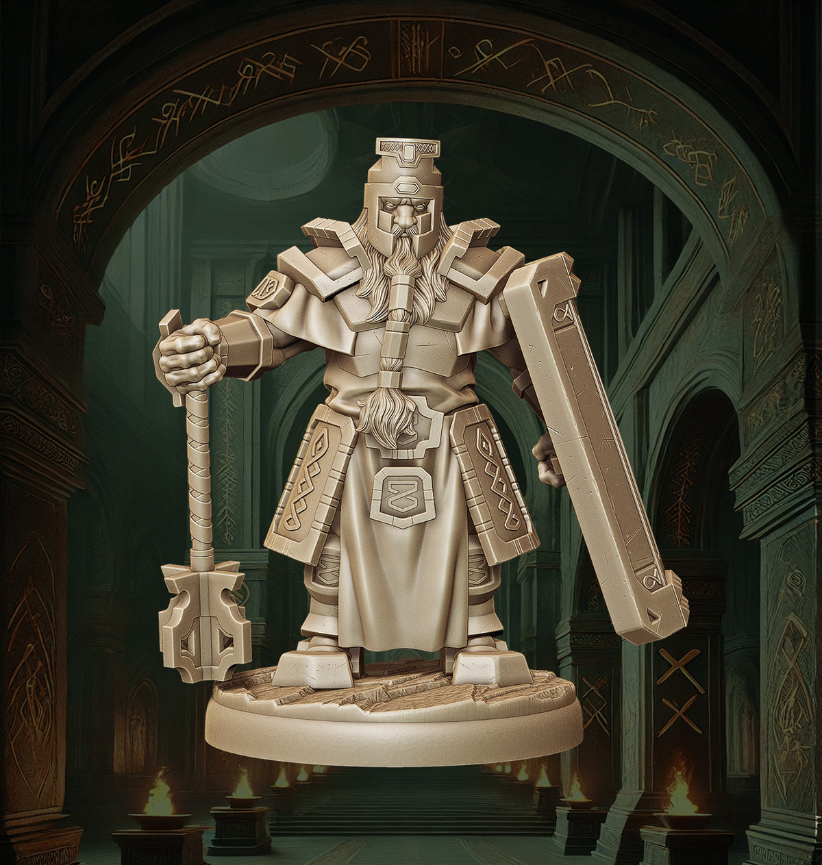 Monolith Arts - Dwarves - Defender - DnD/TTRPG Figure/Miniature