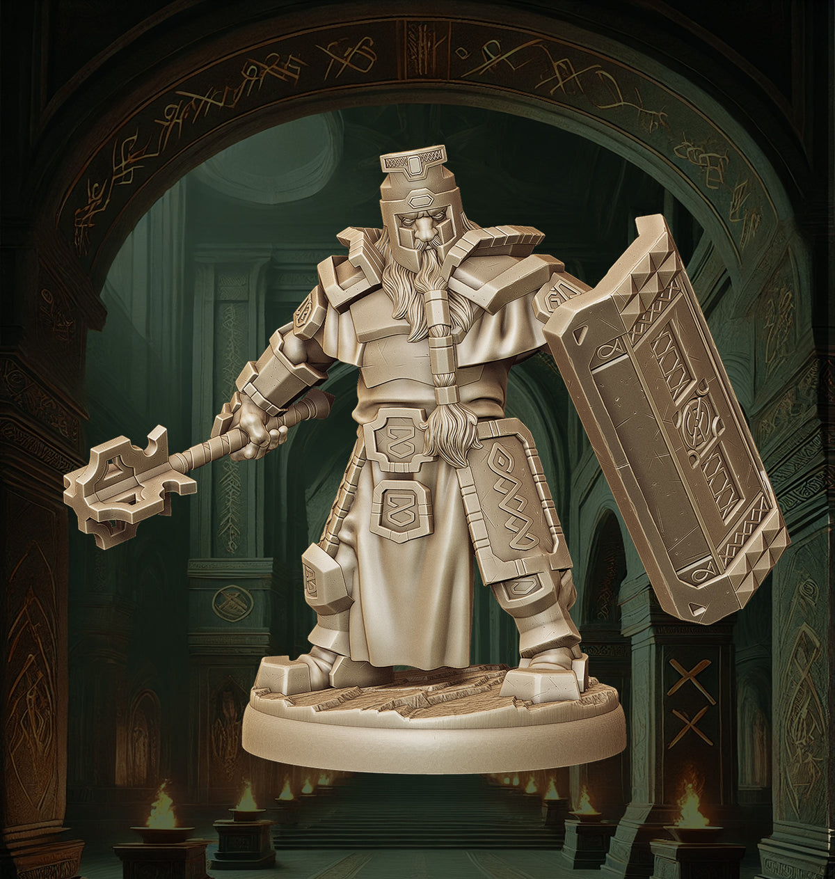 Monolith Arts - Dwarves - Defender - DnD/TTRPG Figure/Miniature