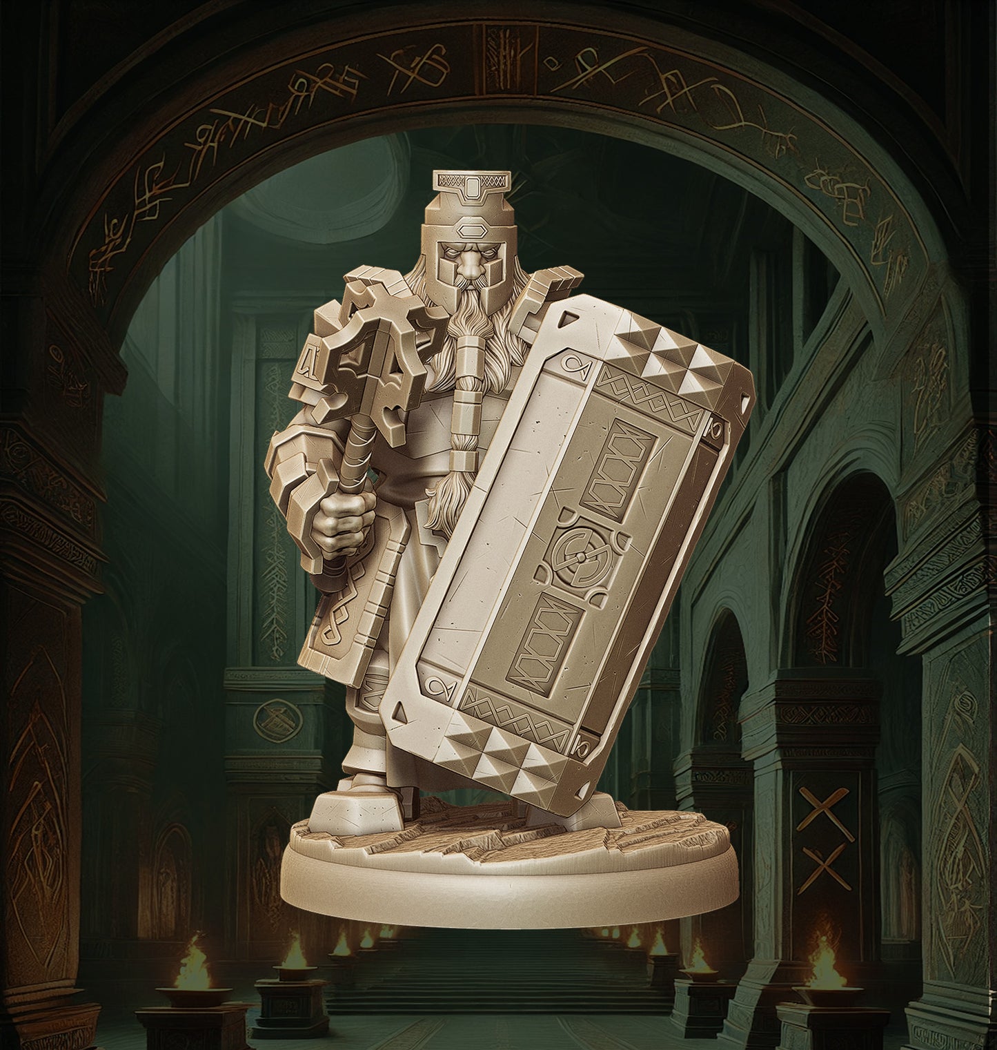 Monolith Arts - Dwarves - Defender - DnD/TTRPG Figure/Miniature