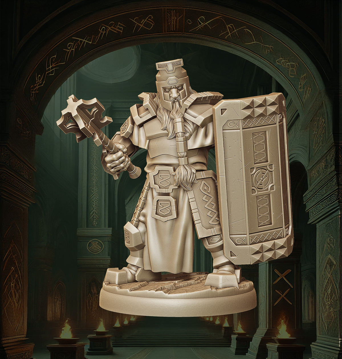 Monolith Arts - Dwarves - Defender - DnD/TTRPG Figure/Miniature