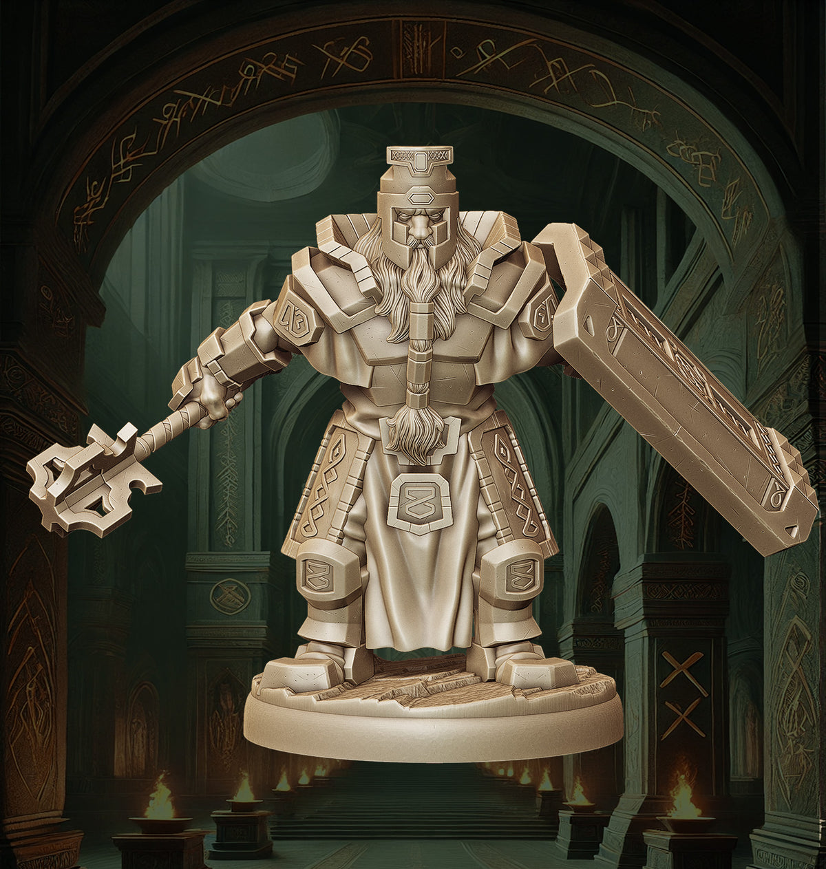 Monolith Arts - Dwarves - Defender - DnD/TTRPG Figure/Miniature