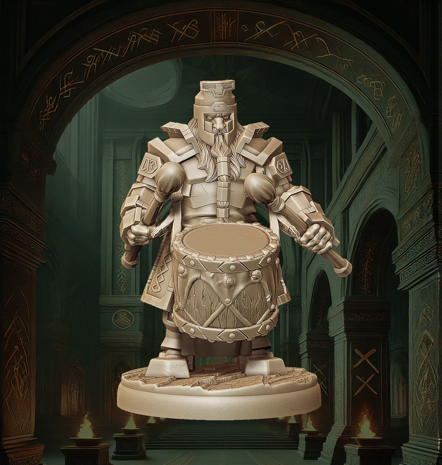 Monolith Arts - Dwarves - Command Group #2 - DnD/TTRPG Figure/Miniature