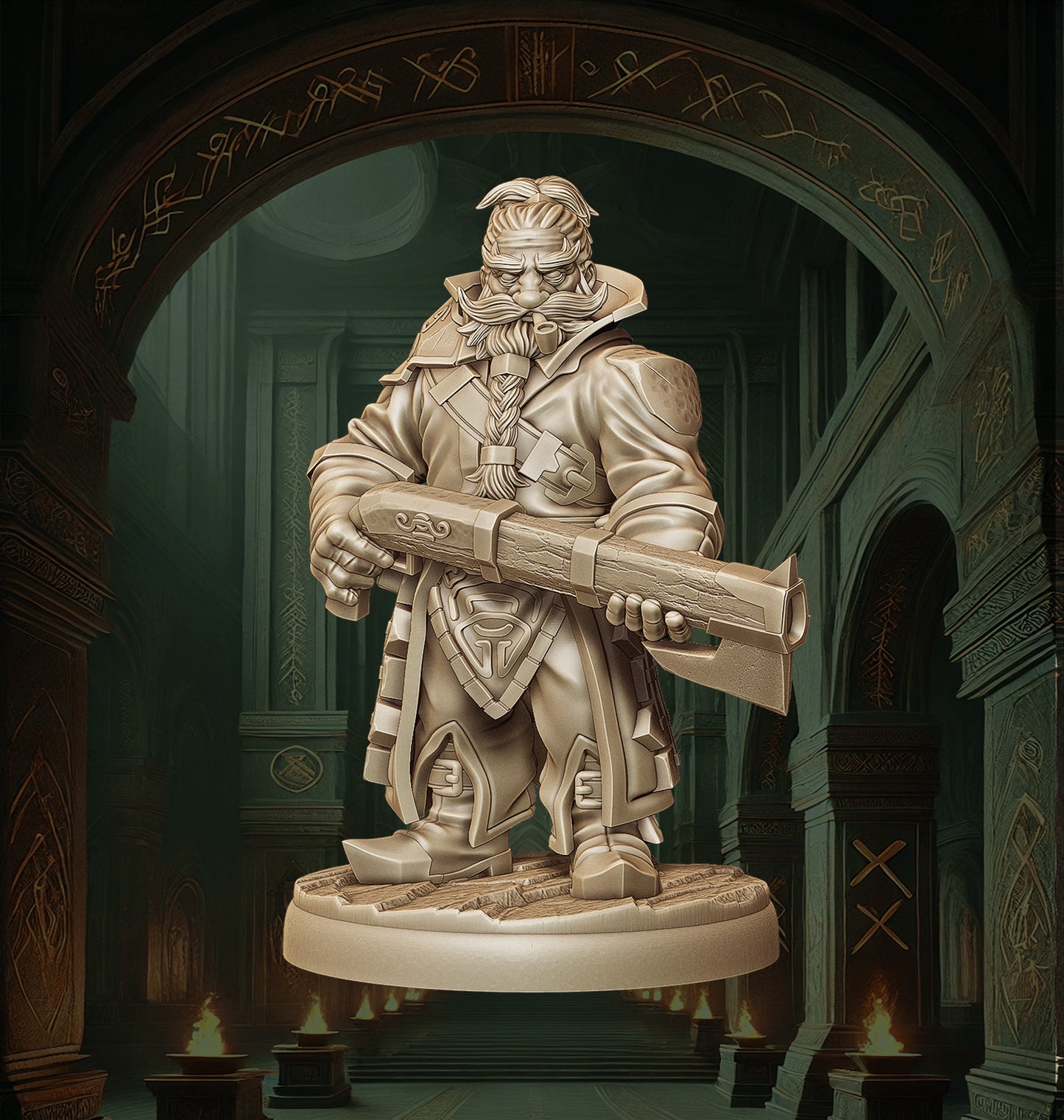 Monolith Arts - Dwarves - Gunner - DnD/TTRPG Figure/Miniature