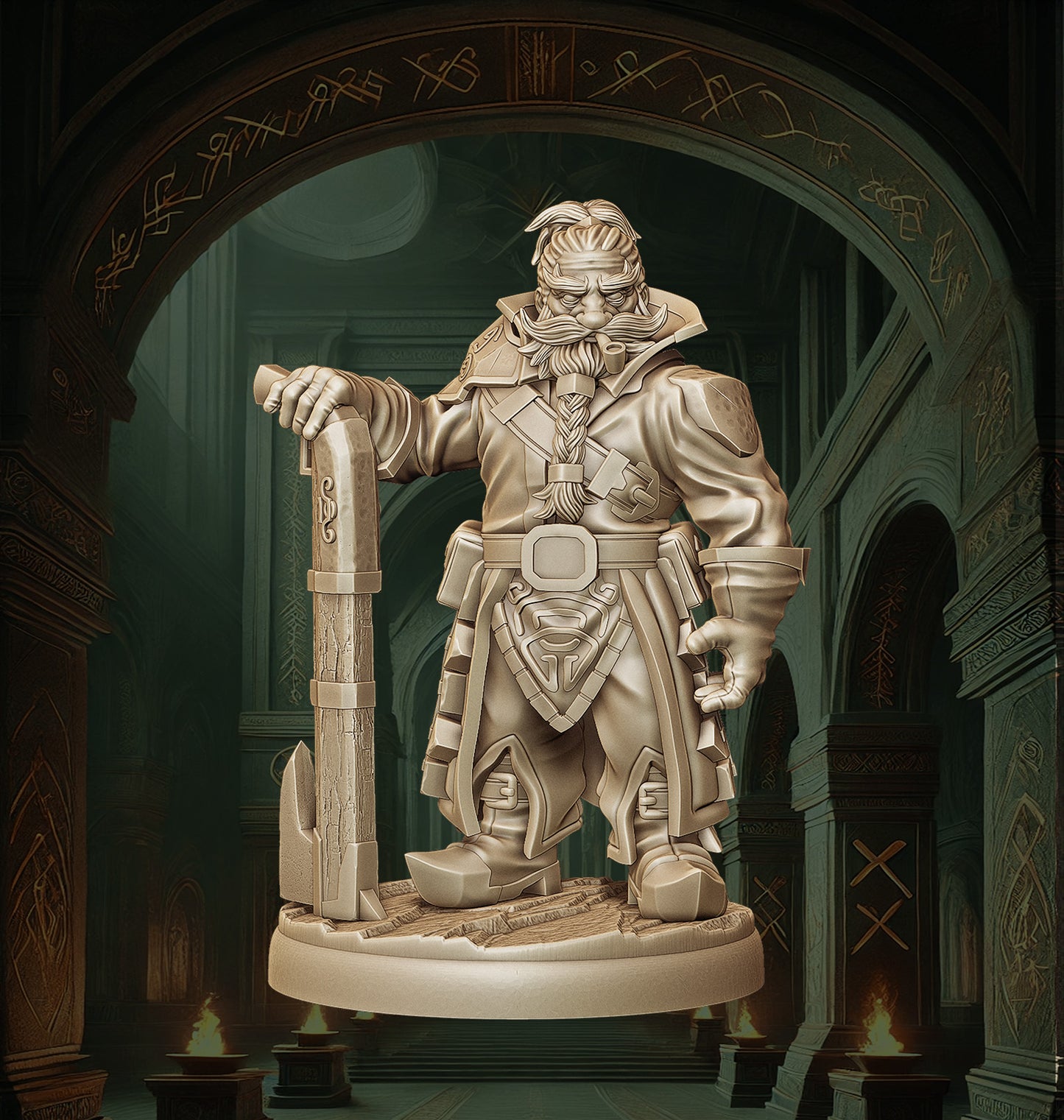 Monolith Arts - Dwarves - Gunner - DnD/TTRPG Figure/Miniature