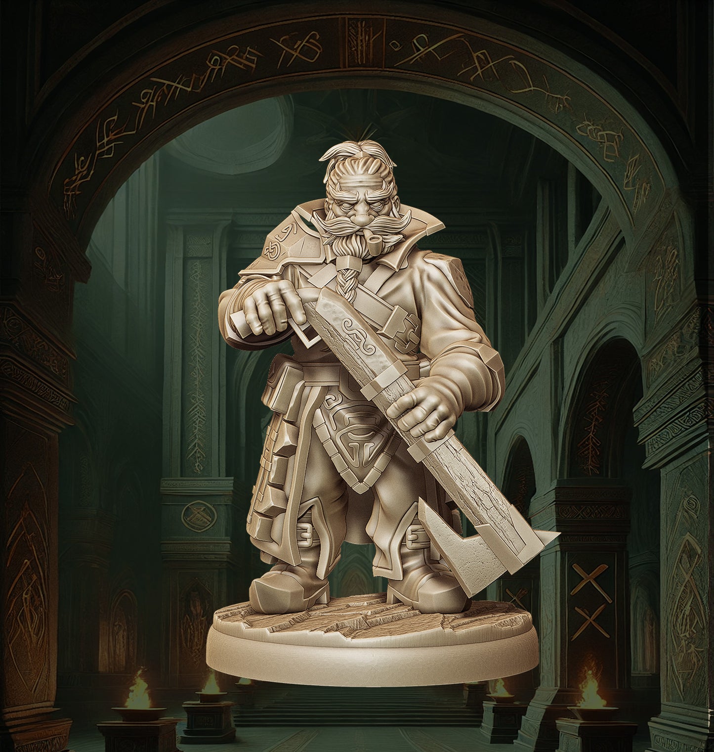 Monolith Arts - Dwarves - Gunner - DnD/TTRPG Figure/Miniature