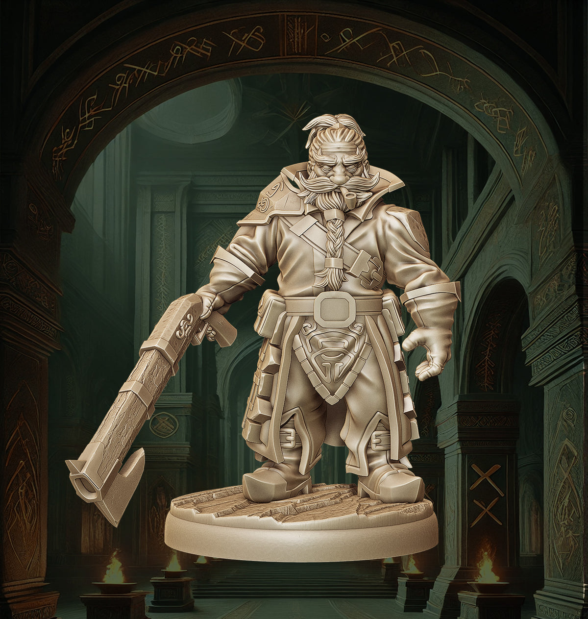 Monolith Arts - Dwarves - Gunner - DnD/TTRPG Figure/Miniature