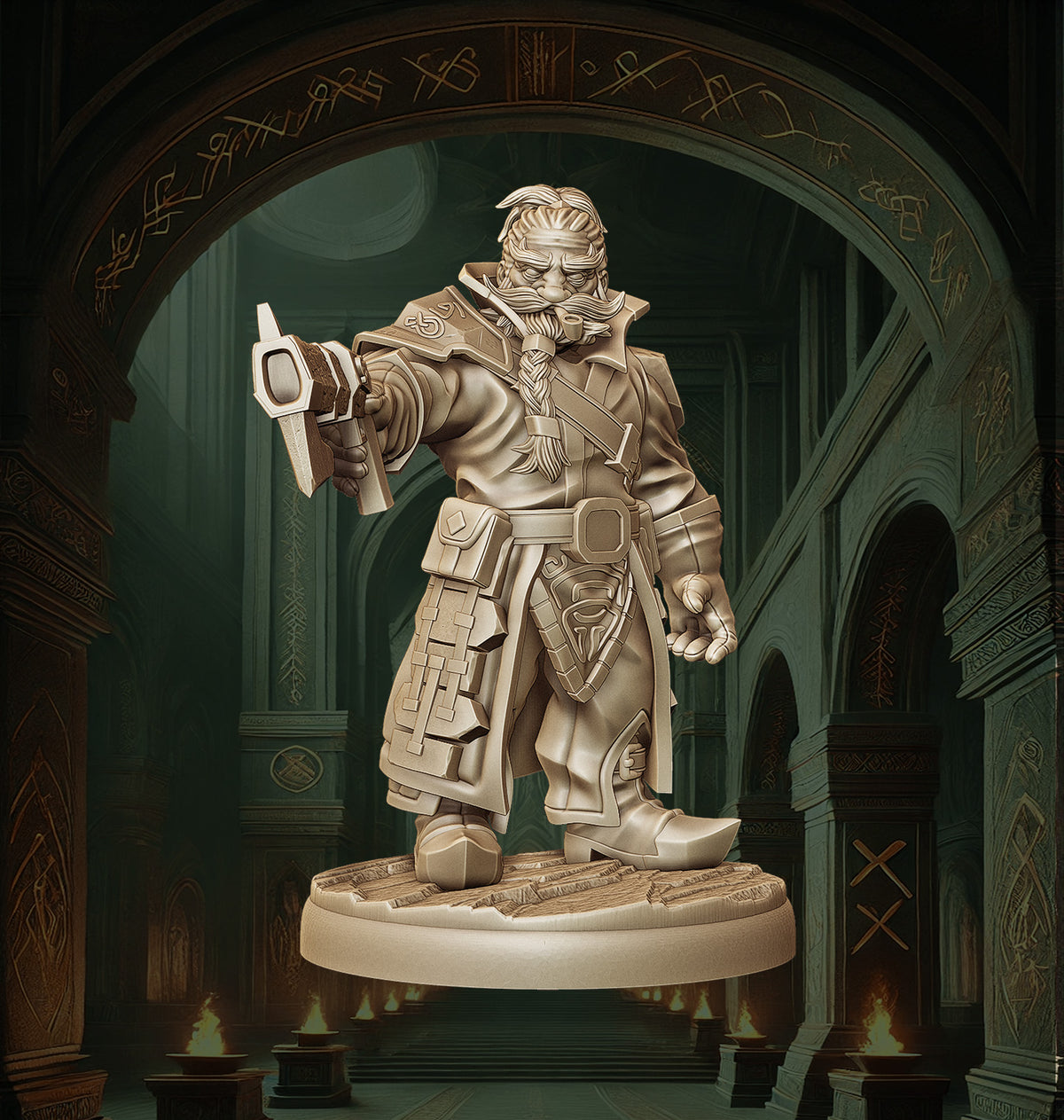 Monolith Arts - Dwarves - Gunner - DnD/TTRPG Figure/Miniature