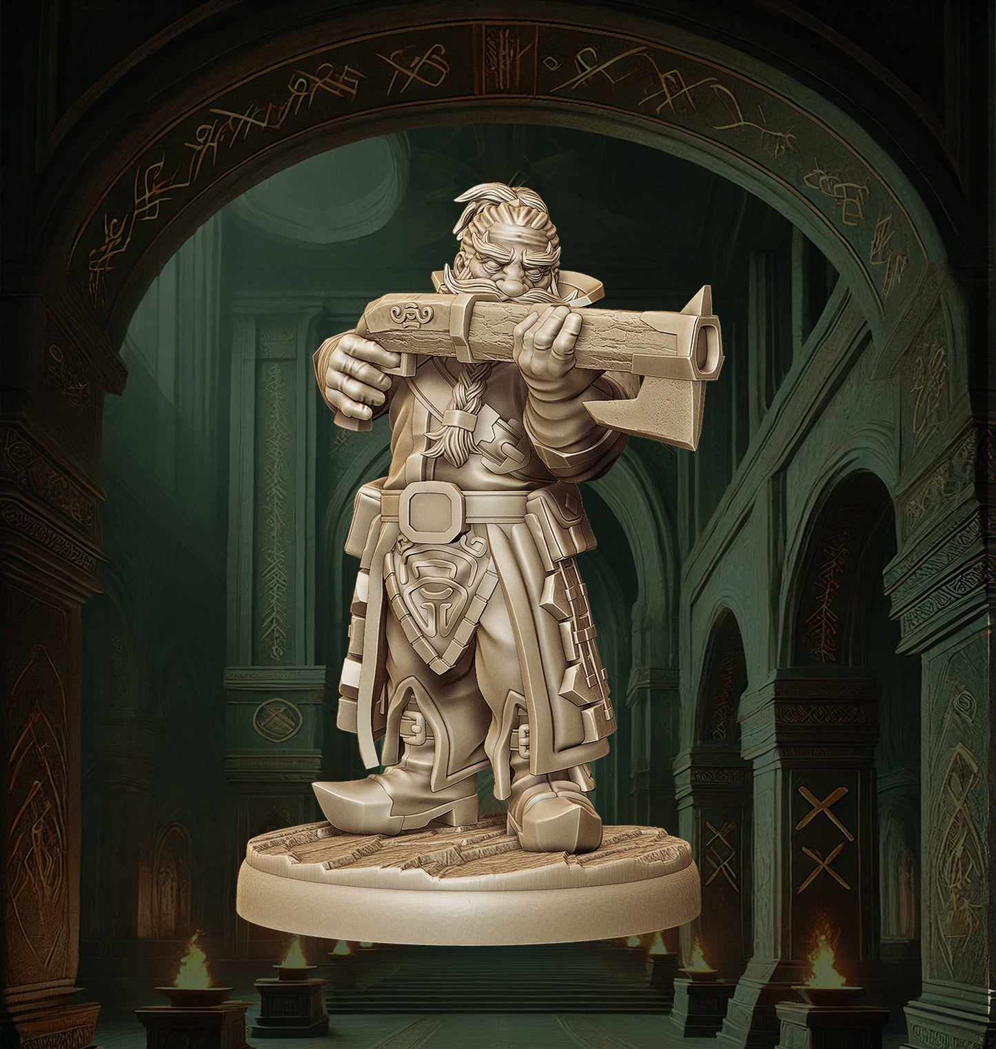 Monolith Arts - Dwarves - Gunner - DnD/TTRPG Figure/Miniature