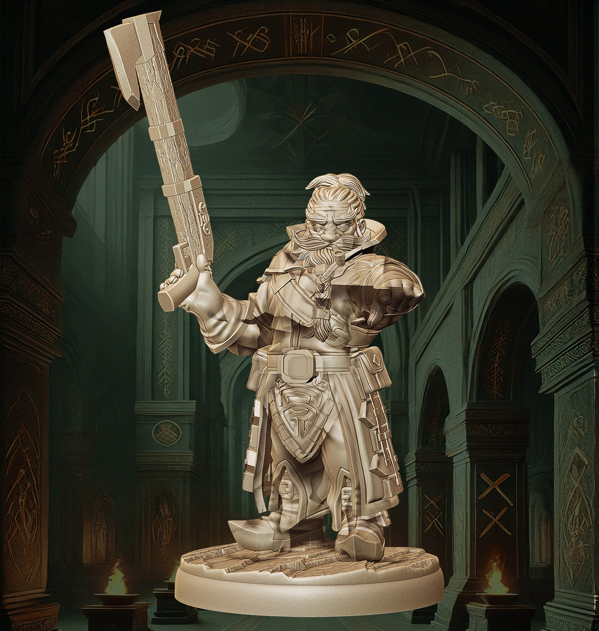 Monolith Arts - Dwarves - Gunner - DnD/TTRPG Figure/Miniature