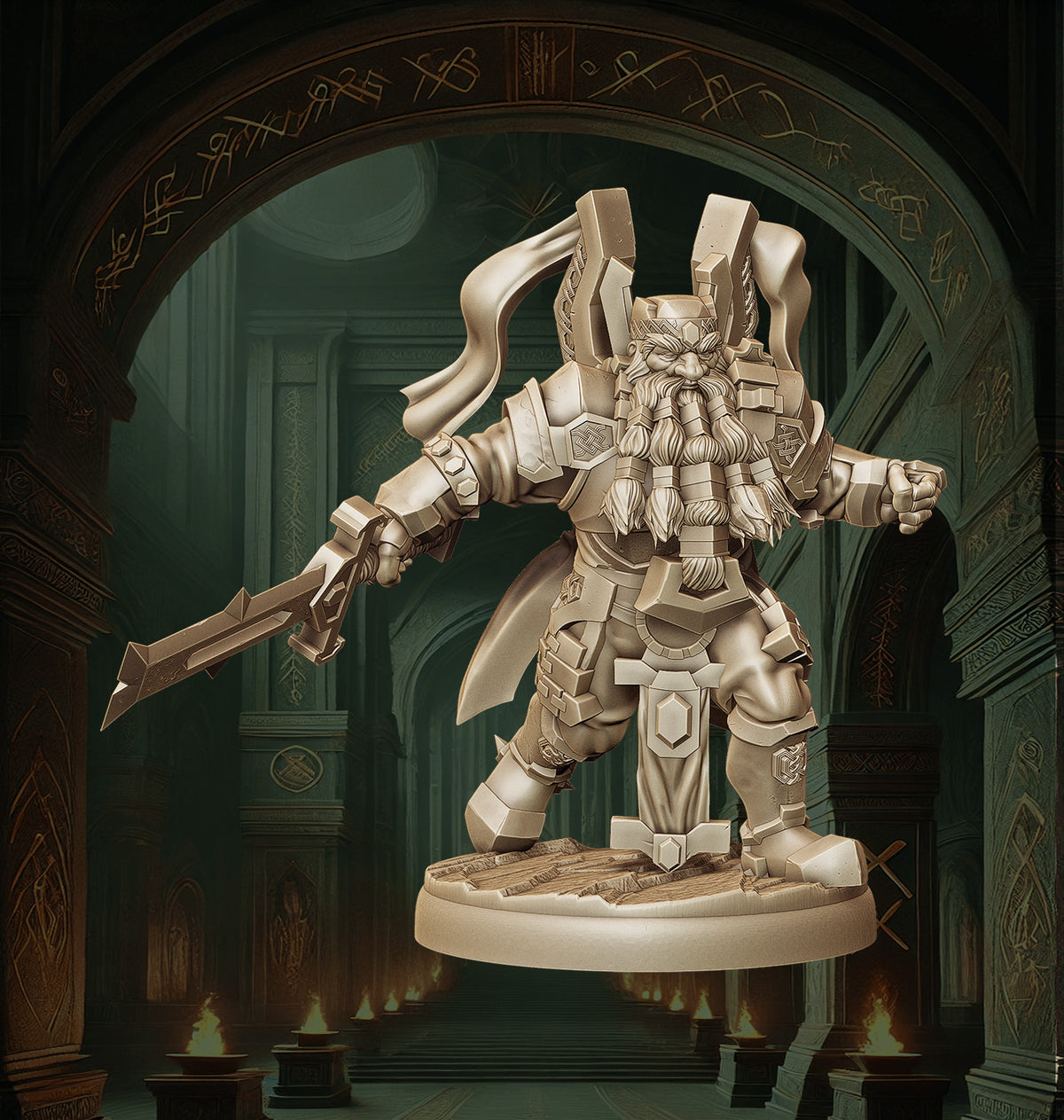 Monolith Arts - Dwarves - Lord - DnD/TTRPG Figure/Miniature