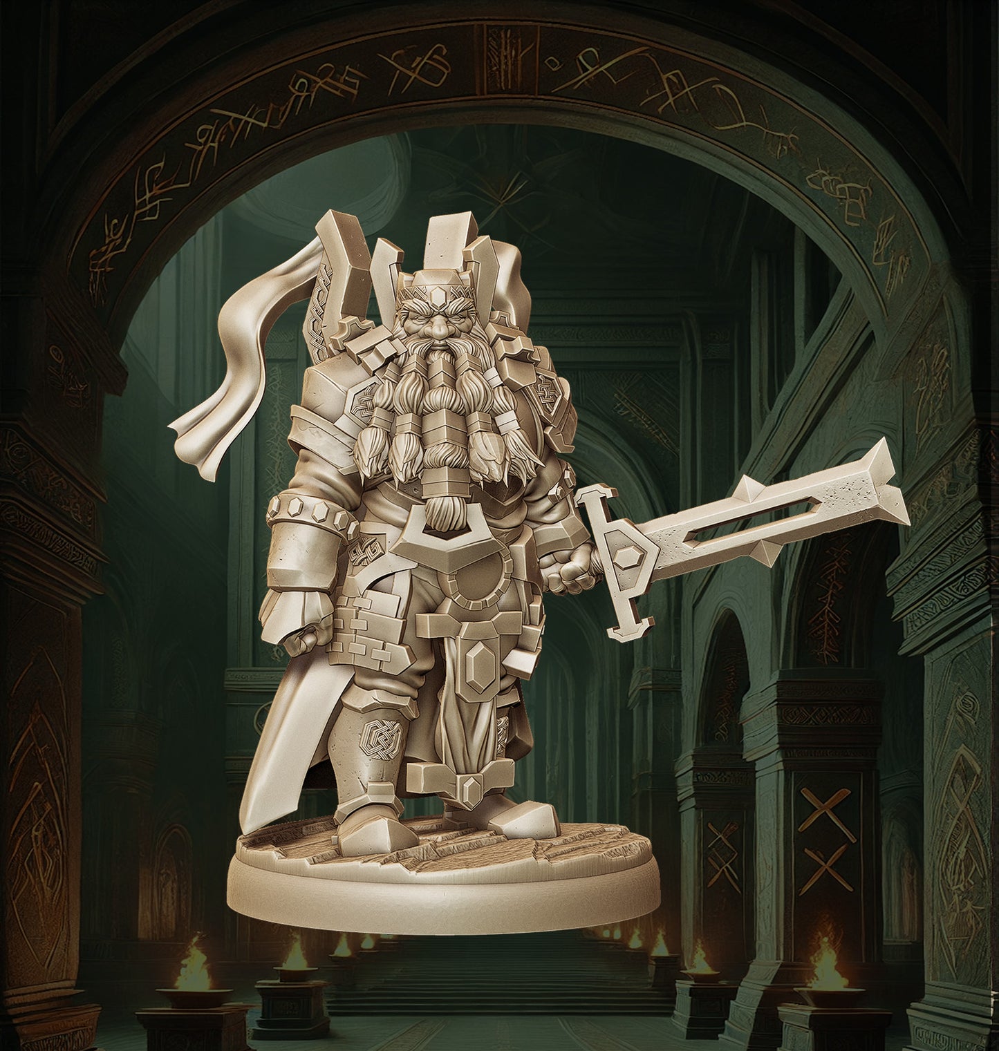 Monolith Arts - Dwarves - Lord - DnD/TTRPG Figure/Miniature