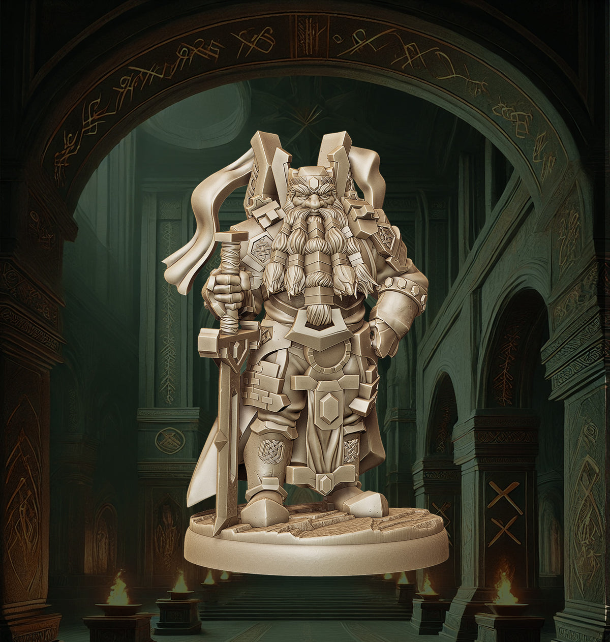 Monolith Arts - Dwarves - Lord - DnD/TTRPG Figure/Miniature