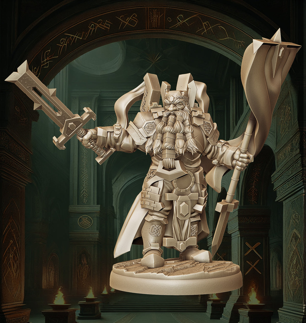 Monolith Arts - Dwarves - Lord - DnD/TTRPG Figure/Miniature