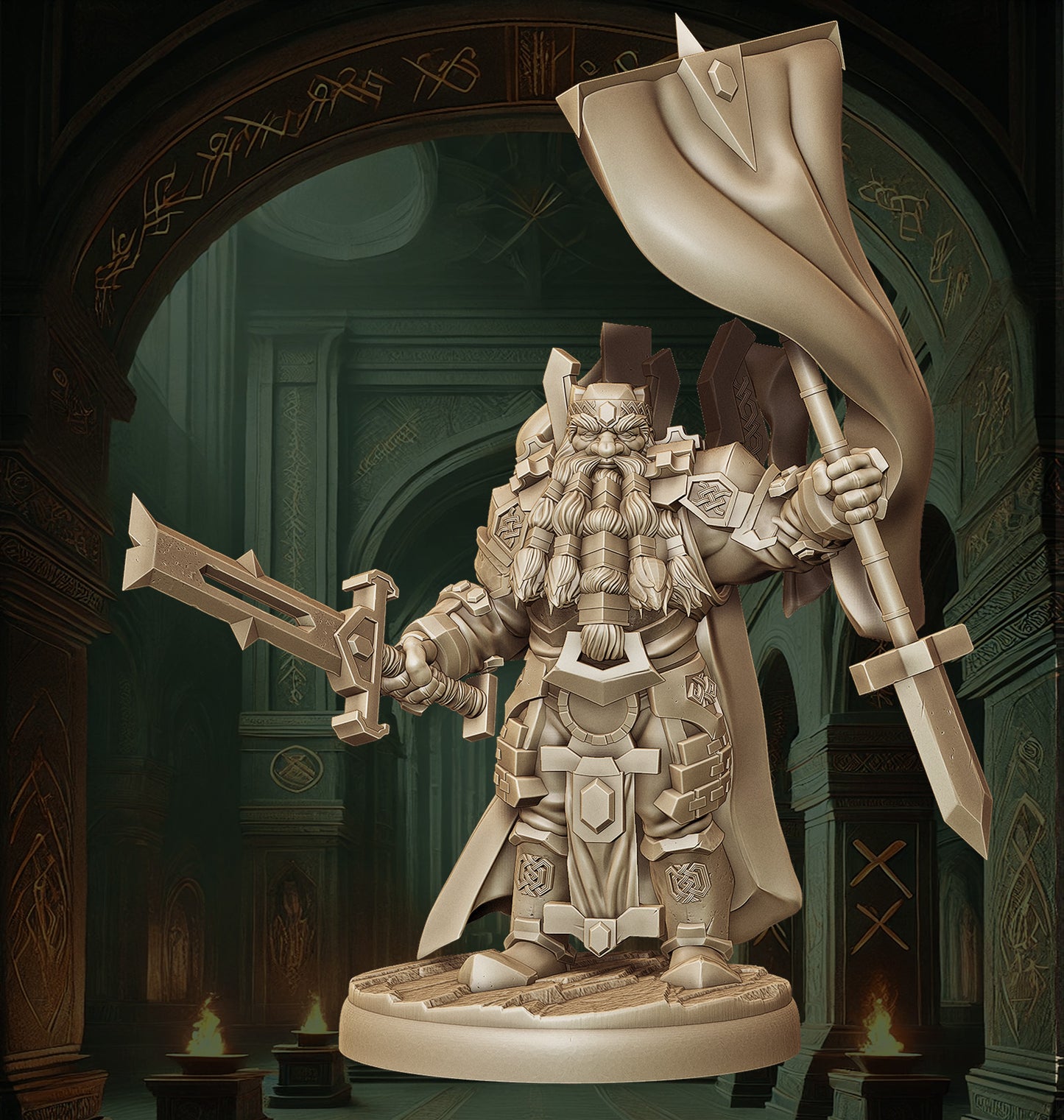 Monolith Arts - Dwarves - Lord - DnD/TTRPG Figure/Miniature