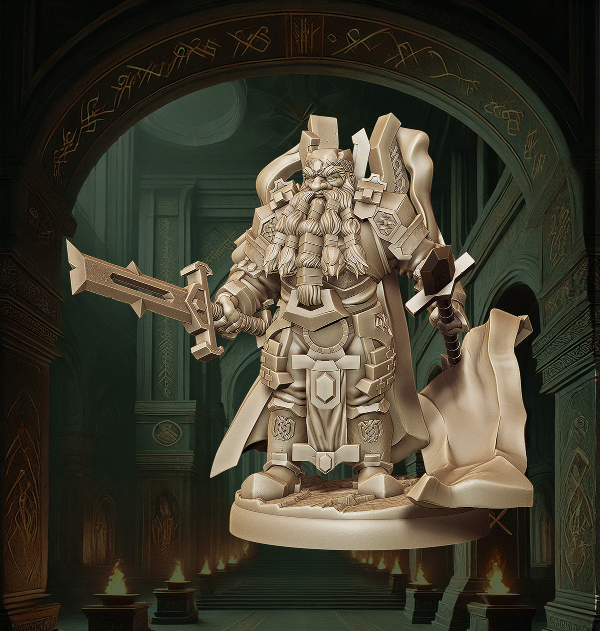 Monolith Arts - Dwarves - Lord - DnD/TTRPG Figure/Miniature