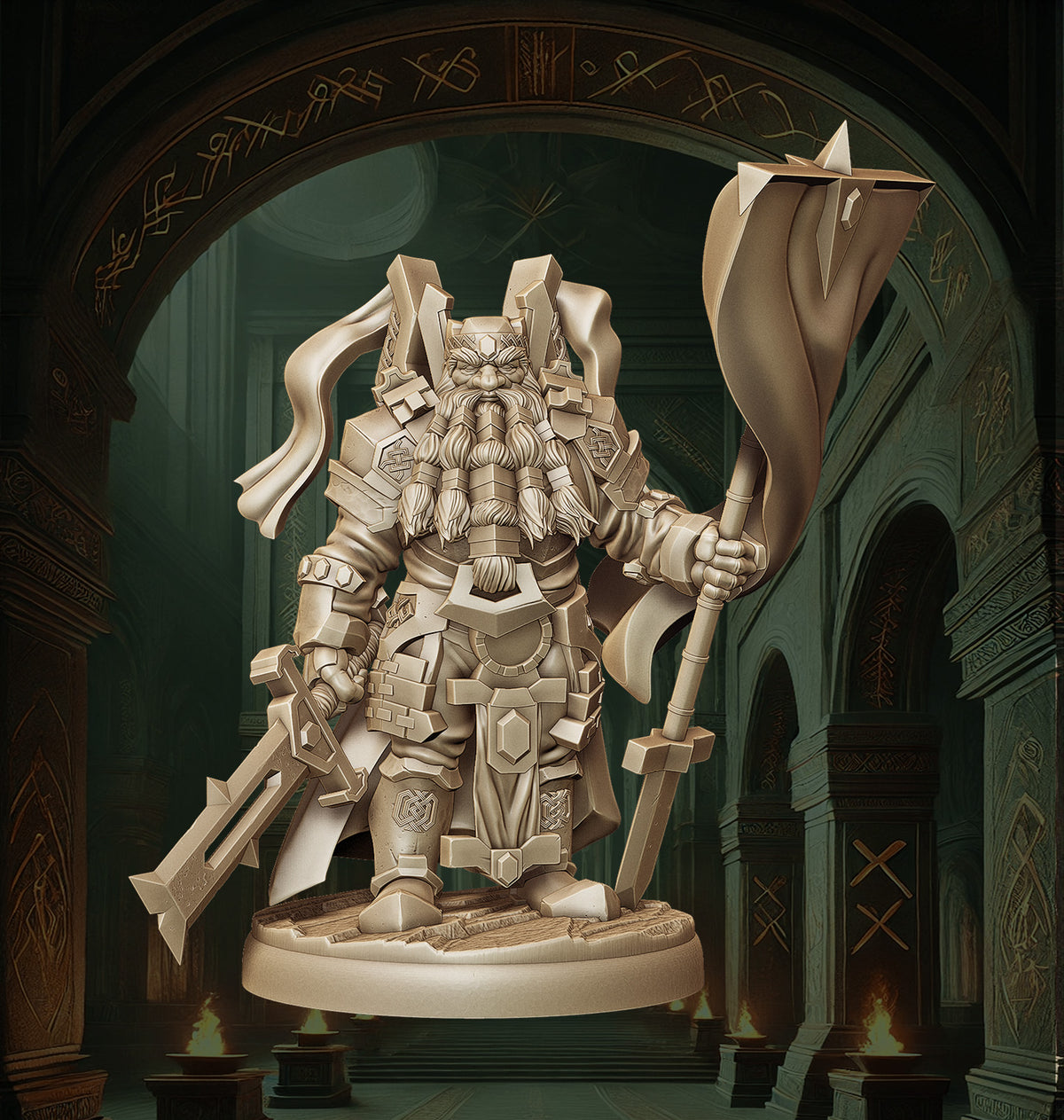 Monolith Arts - Dwarves - Lord - DnD/TTRPG Figure/Miniature