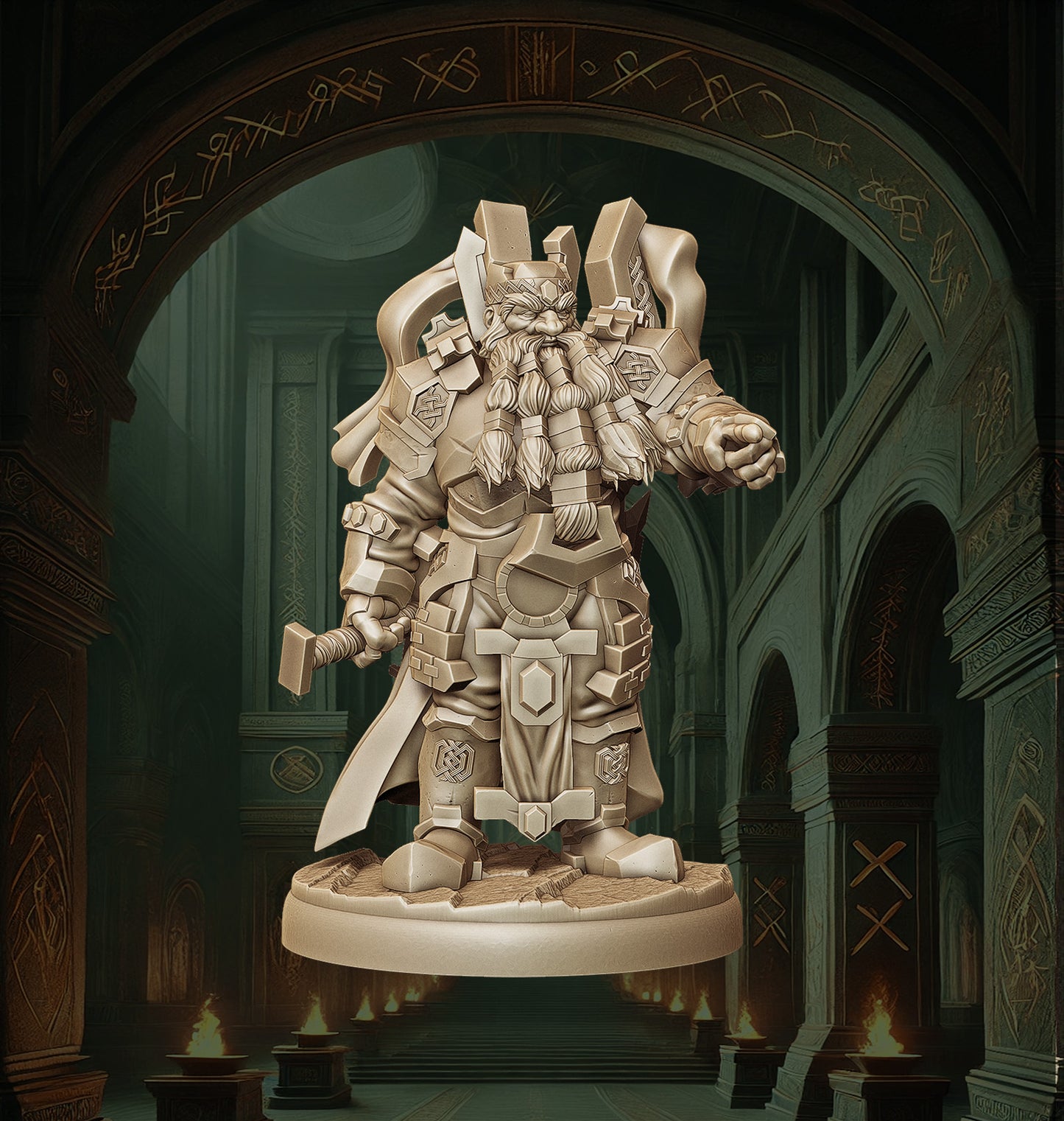 Monolith Arts - Dwarves - Lord - DnD/TTRPG Figure/Miniature