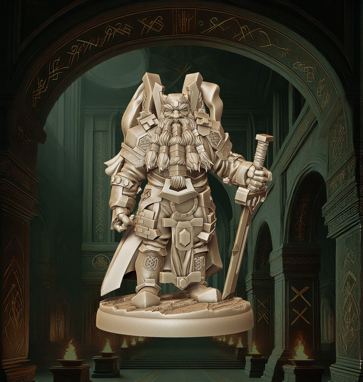 Monolith Arts - Dwarves - Lord - DnD/TTRPG Figure/Miniature