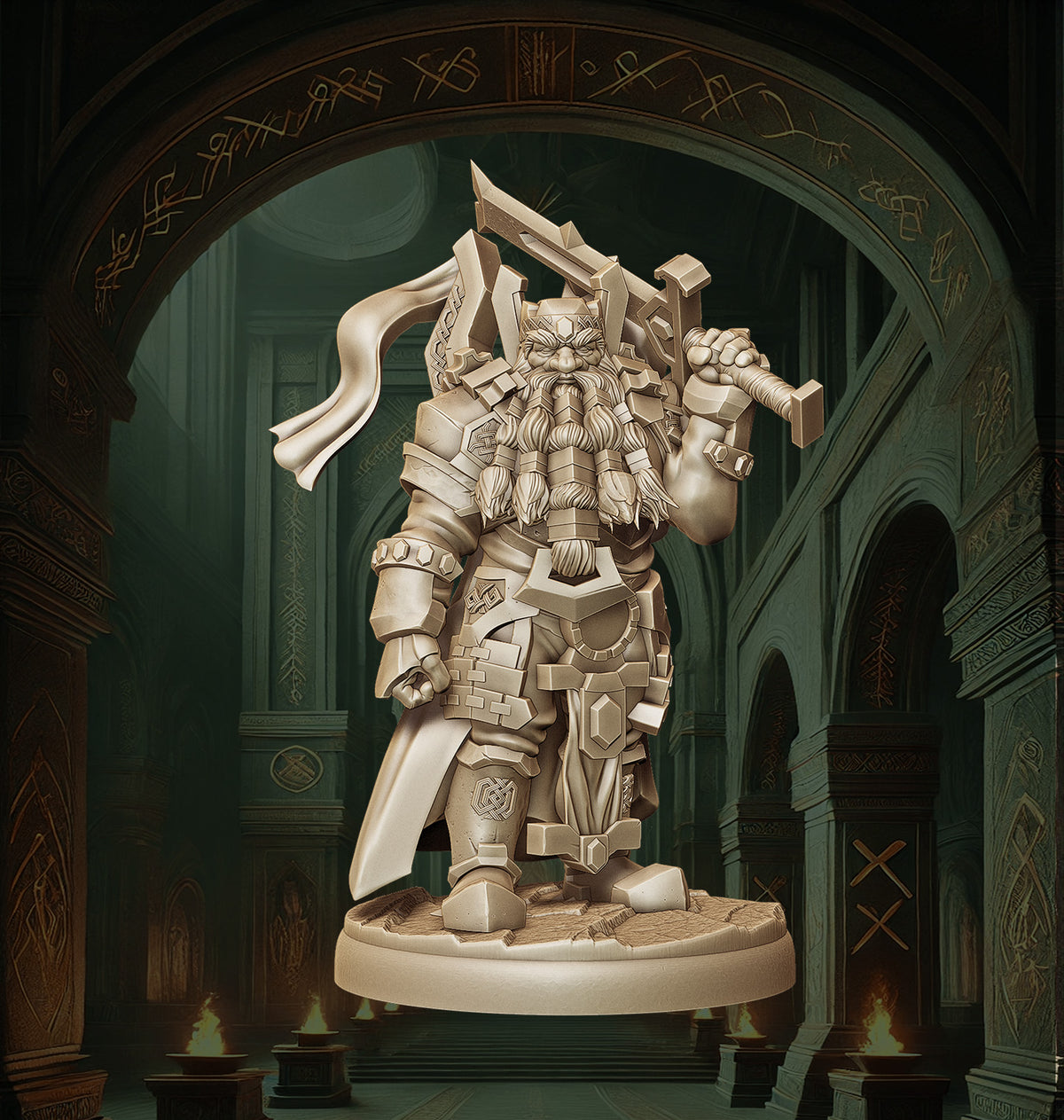 Monolith Arts - Dwarves - Lord - DnD/TTRPG Figure/Miniature