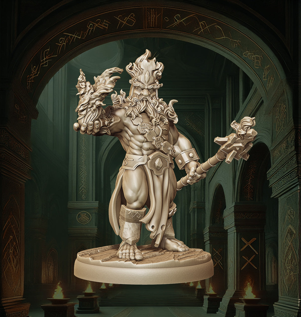 Monolith Arts - Dwarves - Shaman - DnD/TTRPG Figure/Miniature