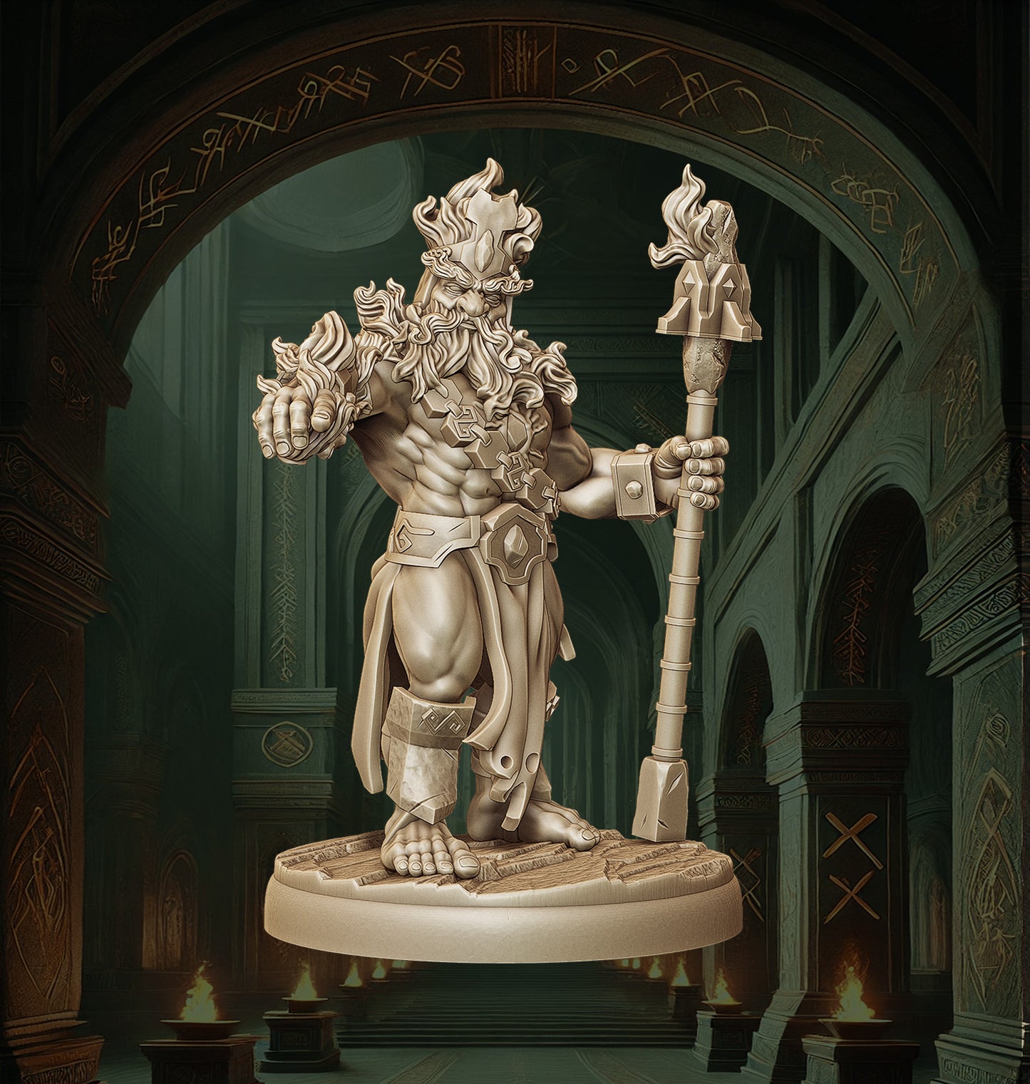 Monolith Arts - Dwarves - Shaman - DnD/TTRPG Figure/Miniature