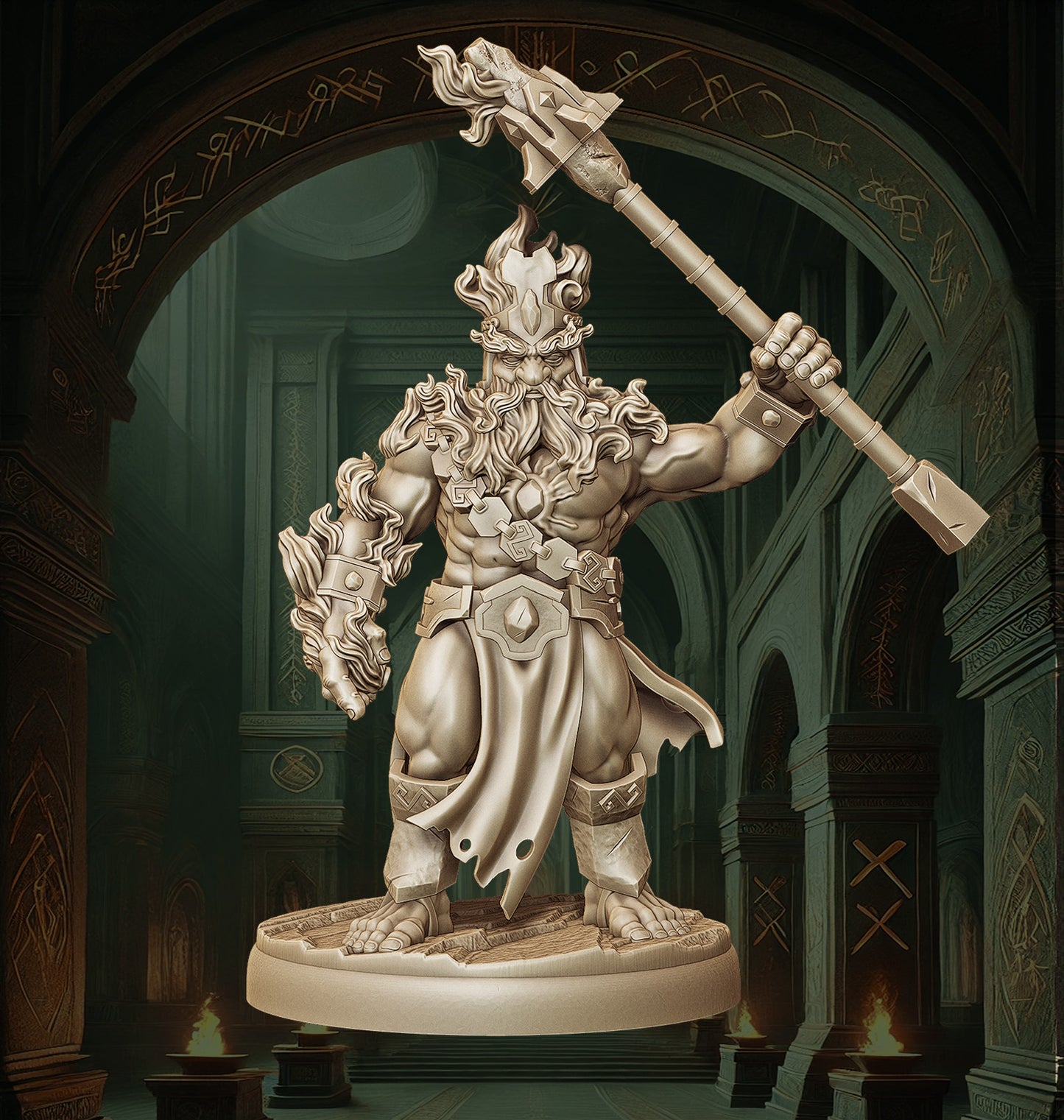 Monolith Arts - Dwarves - Shaman - DnD/TTRPG Figure/Miniature