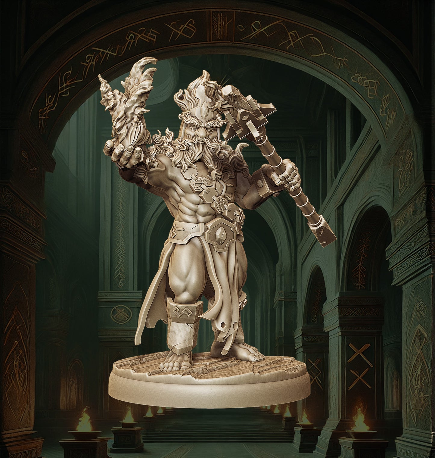 Monolith Arts - Dwarves - Shaman - DnD/TTRPG Figure/Miniature