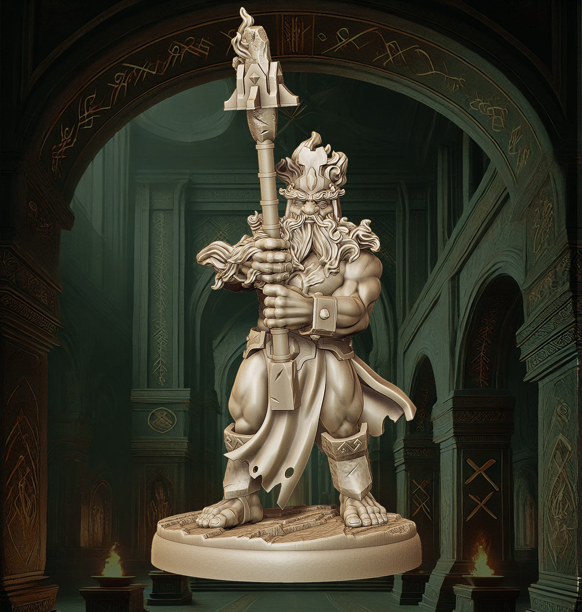 Monolith Arts - Dwarves - Shaman - DnD/TTRPG Figure/Miniature