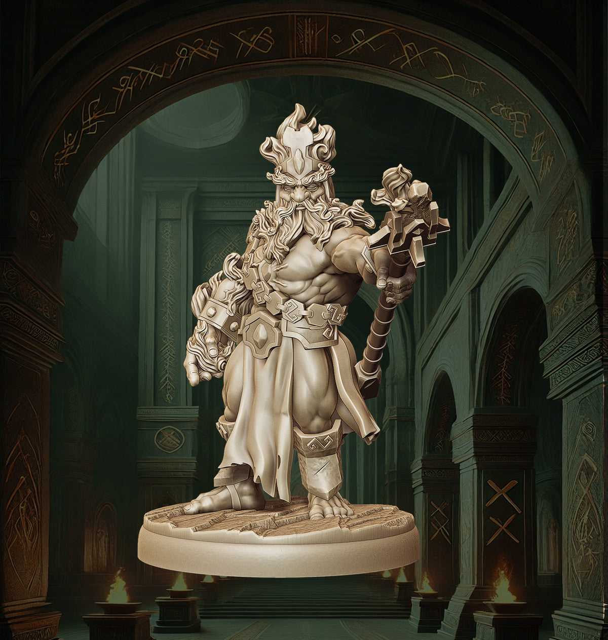 Monolith Arts - Dwarves - Shaman - DnD/TTRPG Figure/Miniature
