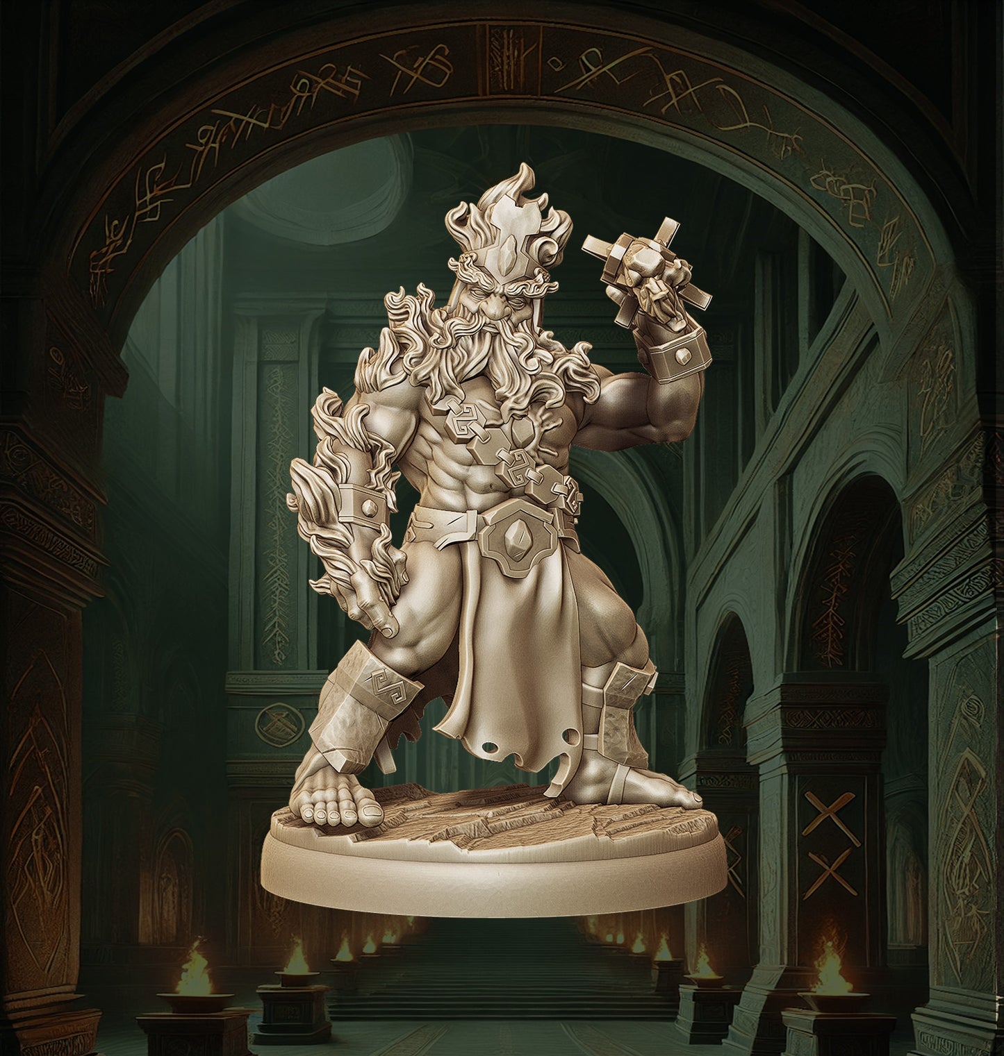 Monolith Arts - Dwarves - Shaman - DnD/TTRPG Figure/Miniature
