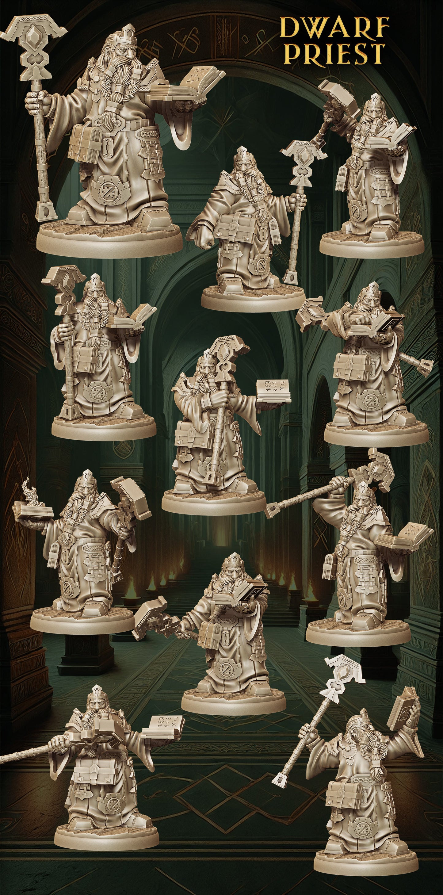 Monolith Arts - Dwarves - Sorcerer - DnD/TTRPG Figure/Miniature