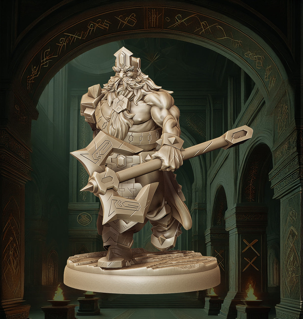 Monolith Arts - Dwarves - Warrior - DnD/TTRPG Figure/Miniature