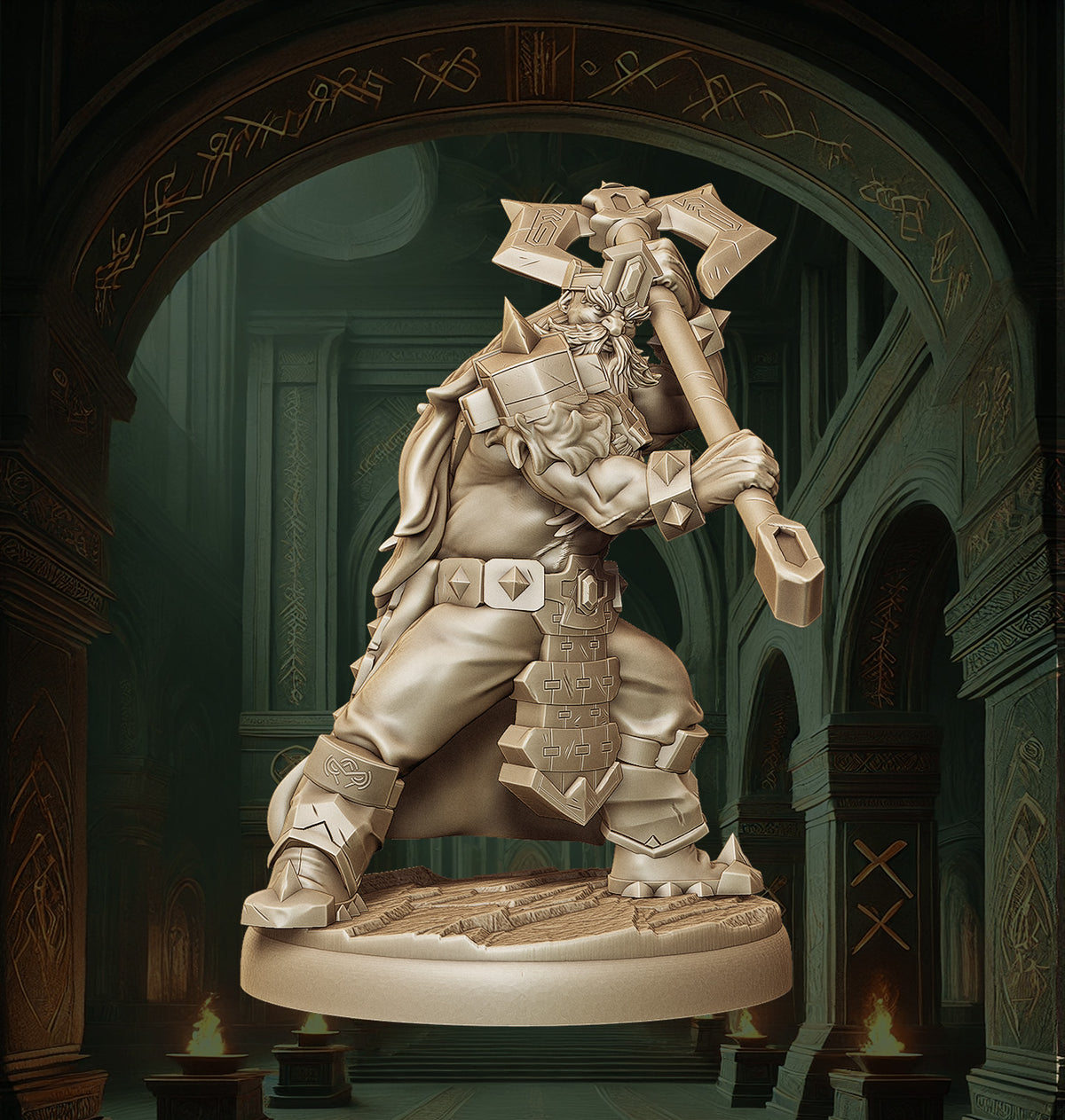 Monolith Arts - Dwarves - Warrior - DnD/TTRPG Figure/Miniature
