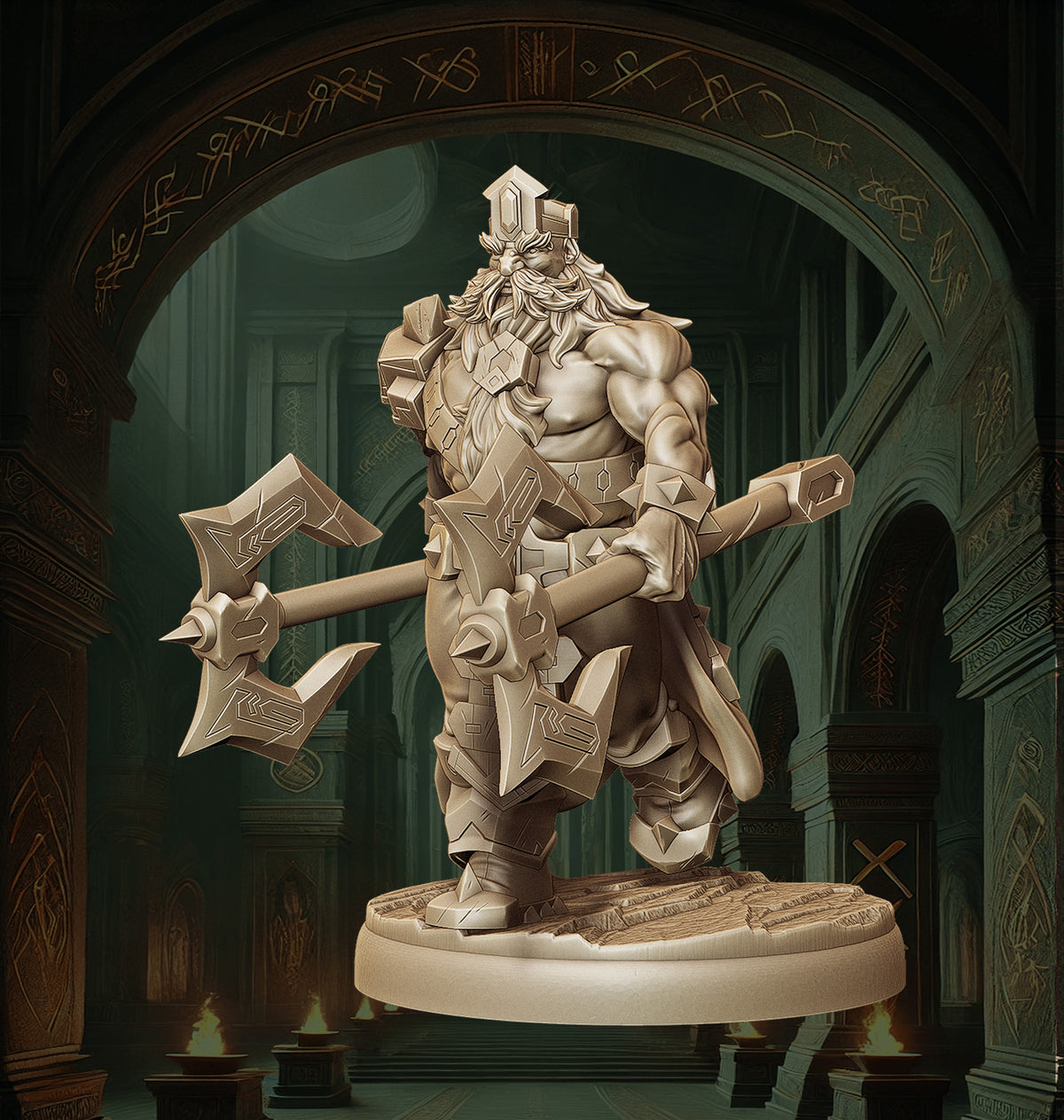 Monolith Arts - Dwarves - Warrior - DnD/TTRPG Figure/Miniature