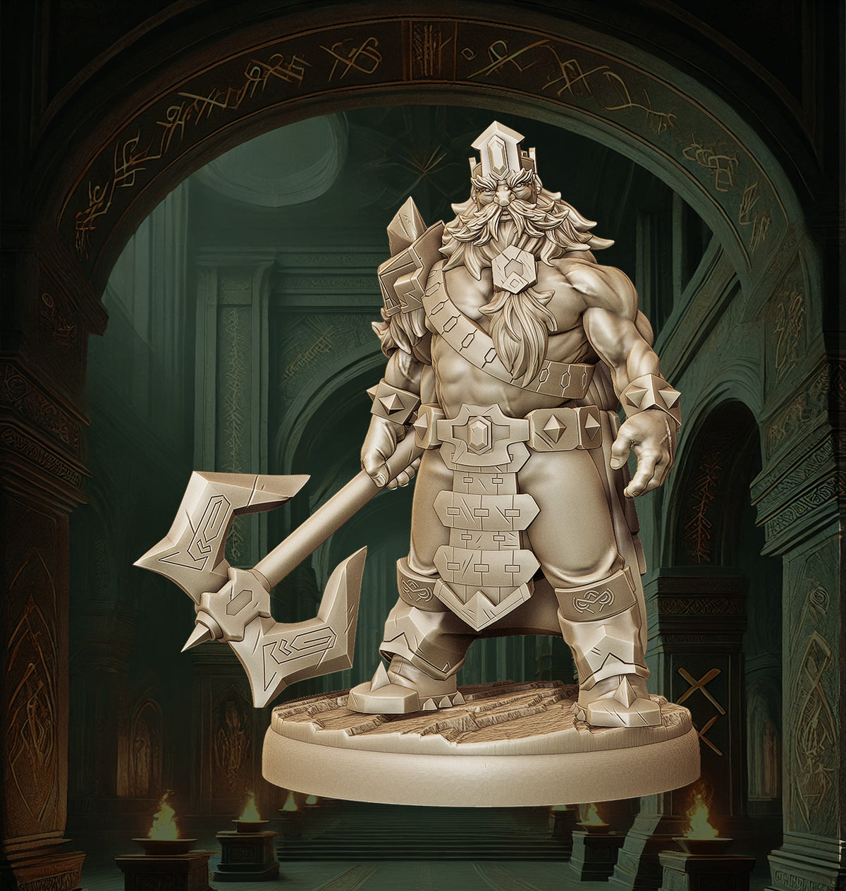 Monolith Arts - Dwarves - Warrior - DnD/TTRPG Figure/Miniature