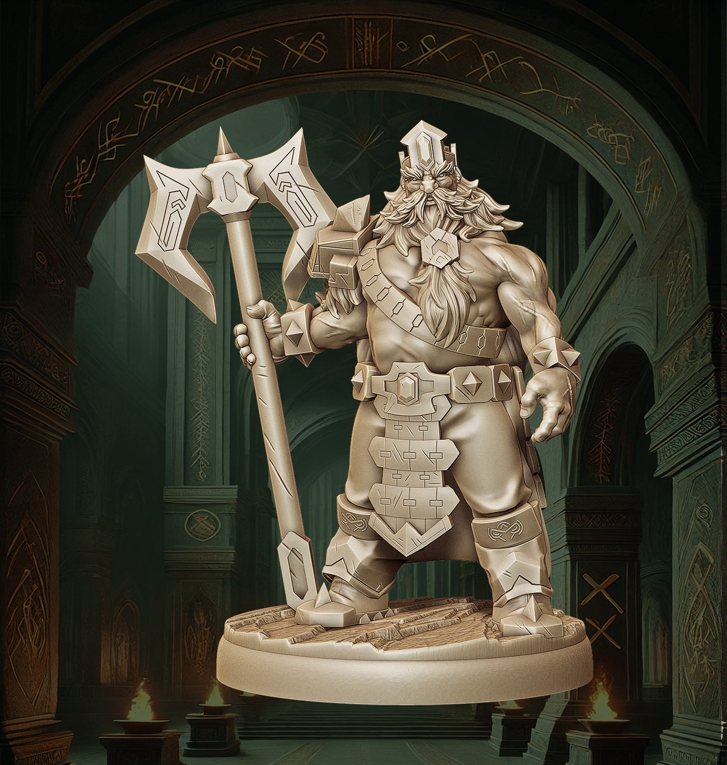 Monolith Arts - Dwarves - Warrior - DnD/TTRPG Figure/Miniature
