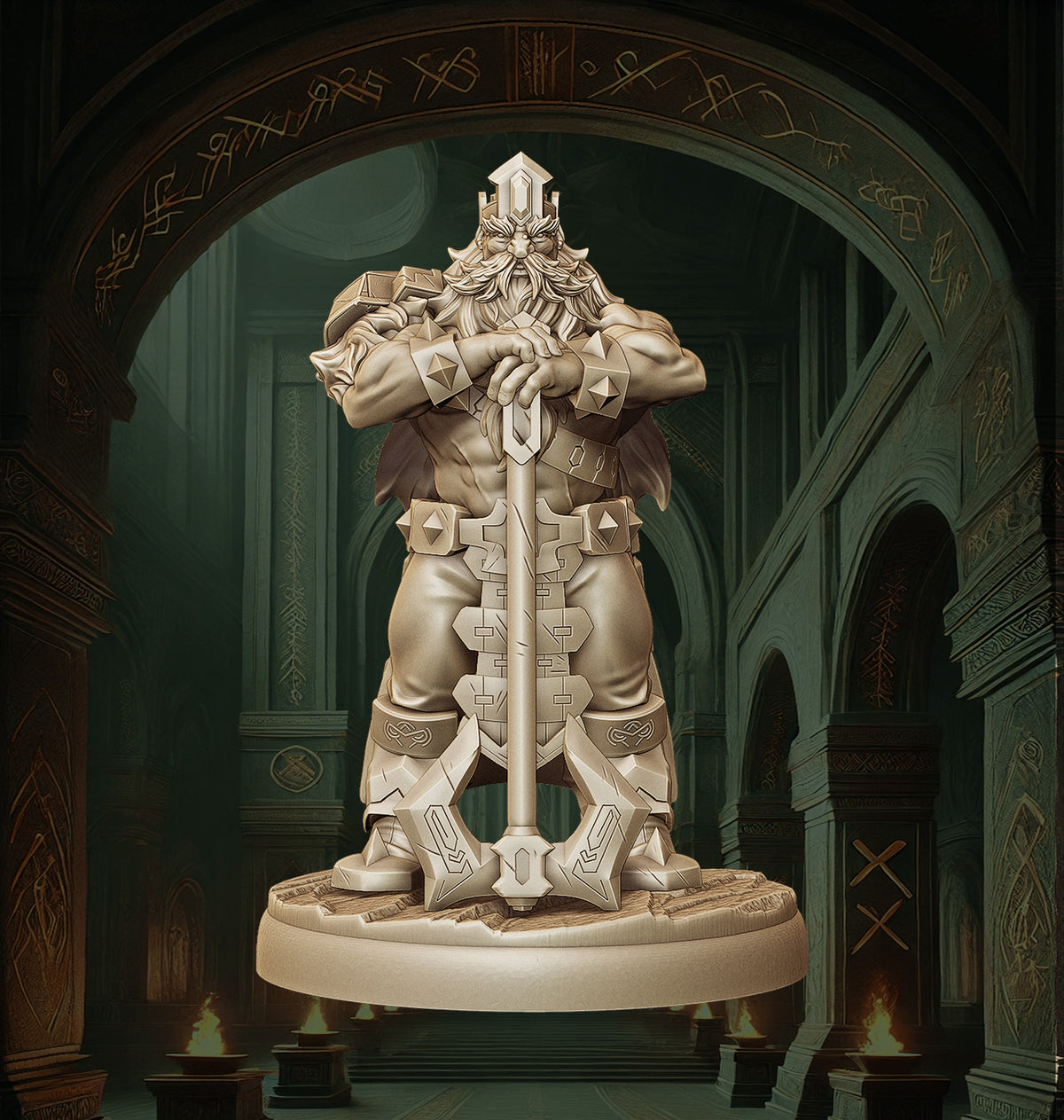 Monolith Arts - Dwarves - Warrior - DnD/TTRPG Figure/Miniature