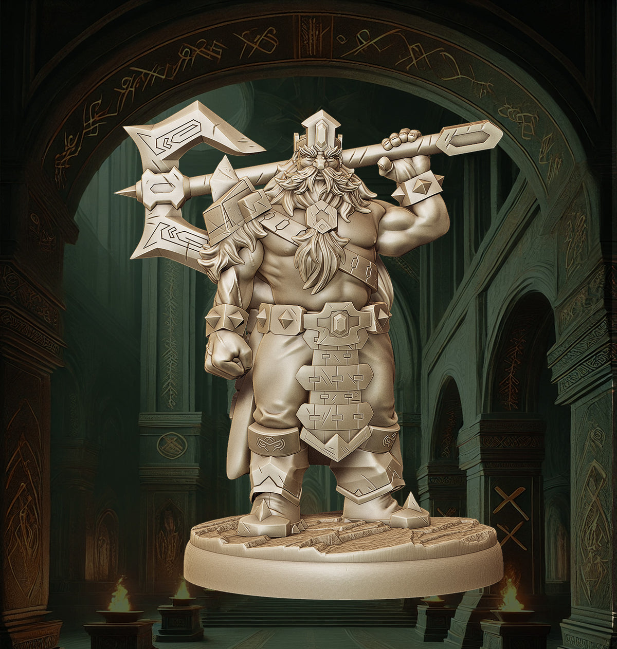 Monolith Arts - Dwarves - Warrior - DnD/TTRPG Figure/Miniature