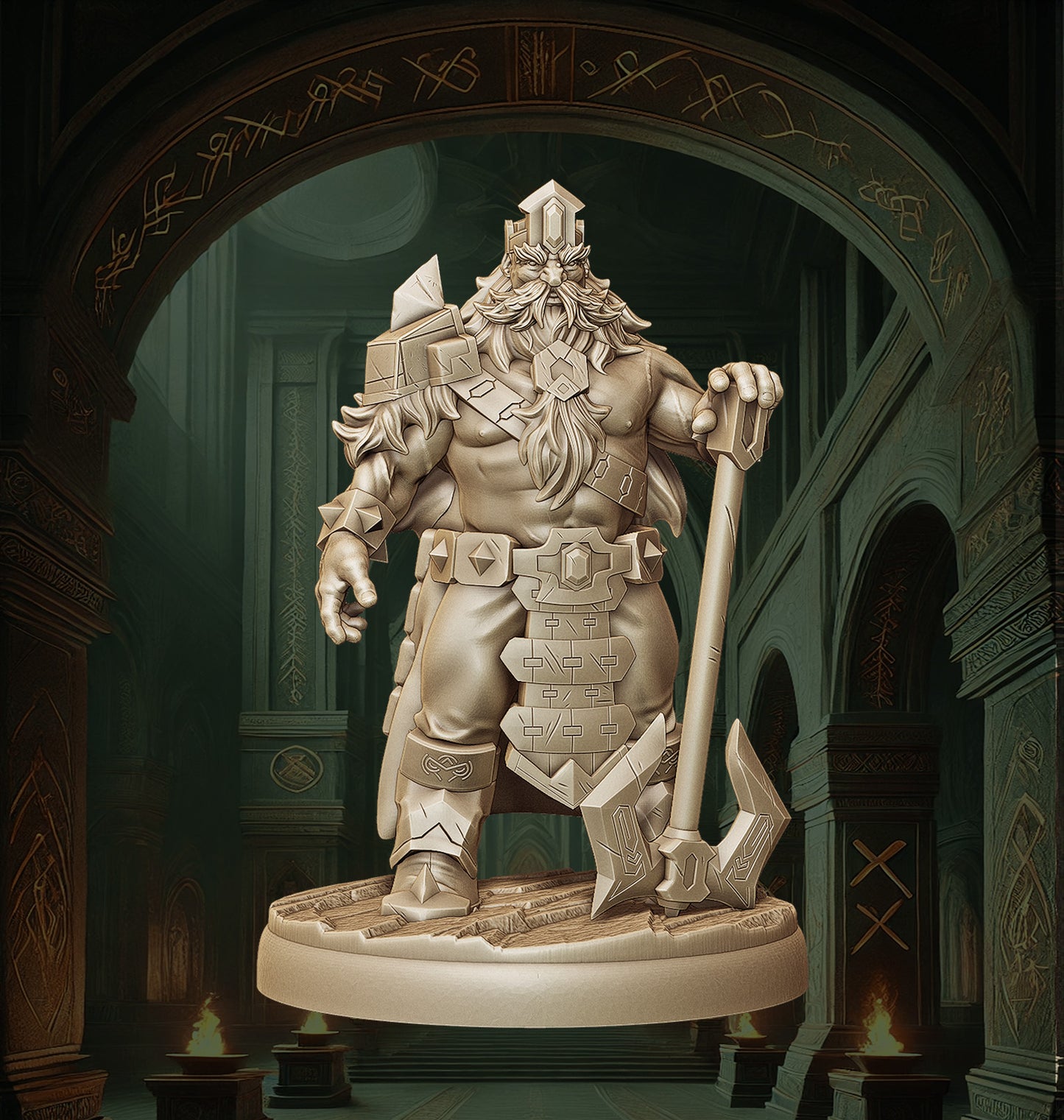 Monolith Arts - Dwarves - Warrior - DnD/TTRPG Figure/Miniature